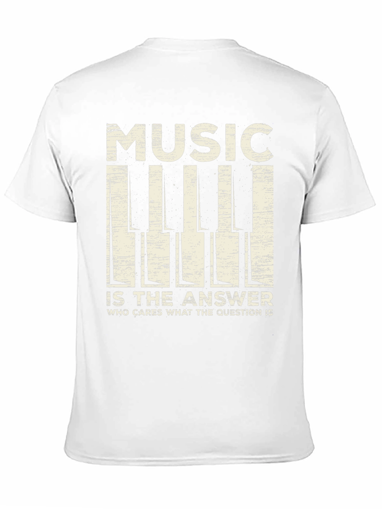 Music is The Answer T-Shirt - Piano Keys Design