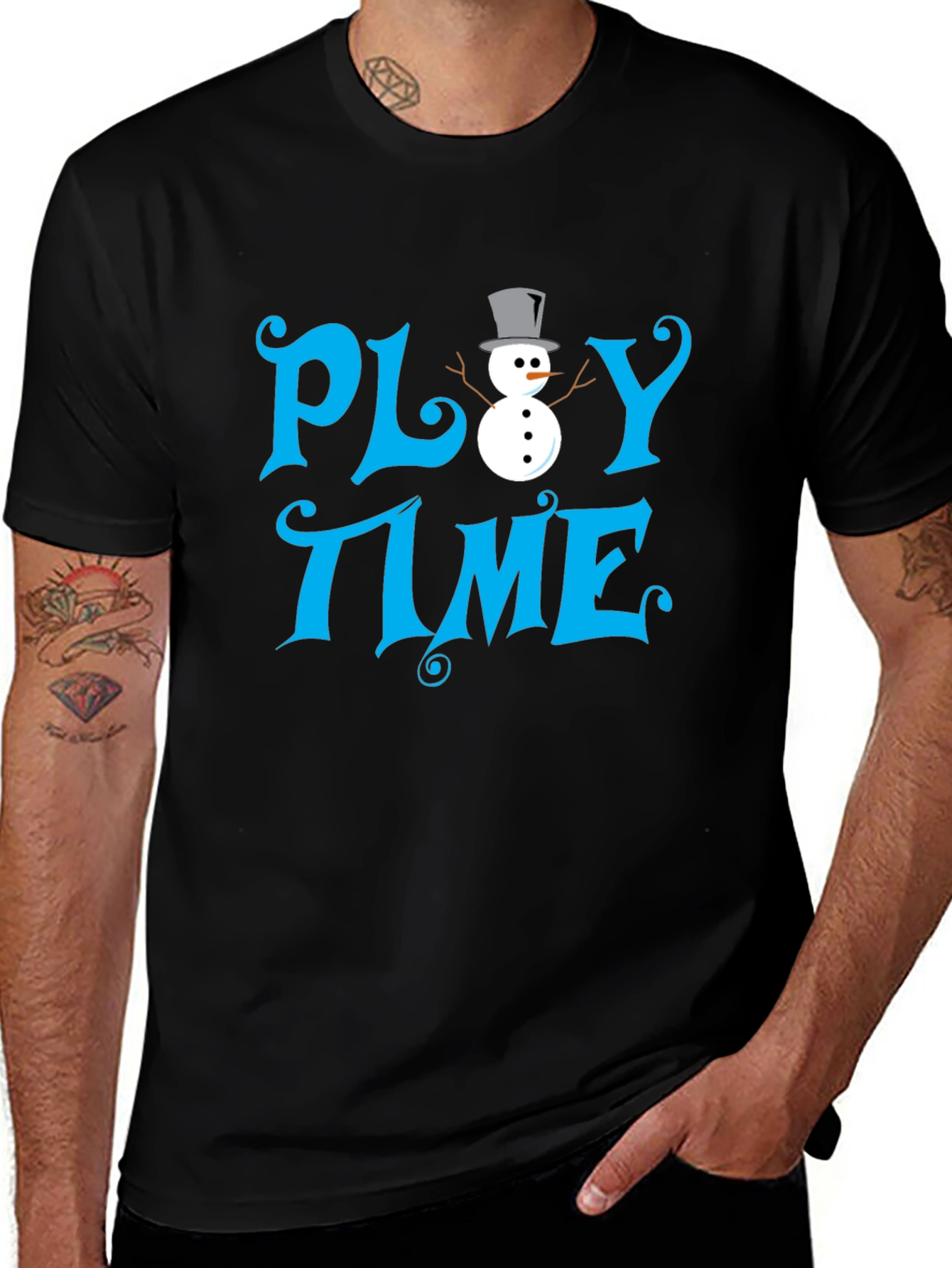 Playtime Snowman Graphic T-Shirt