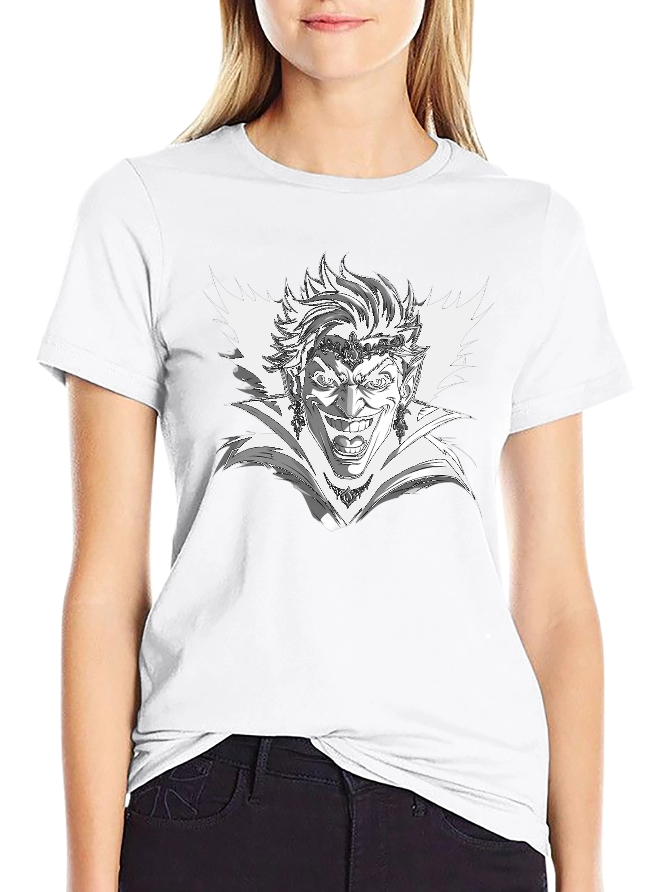 Evil Jester Graphic Tee - Black Cotton T-Shirt
