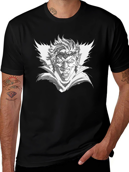 Evil Jester Graphic Tee - Black Cotton T-Shirt