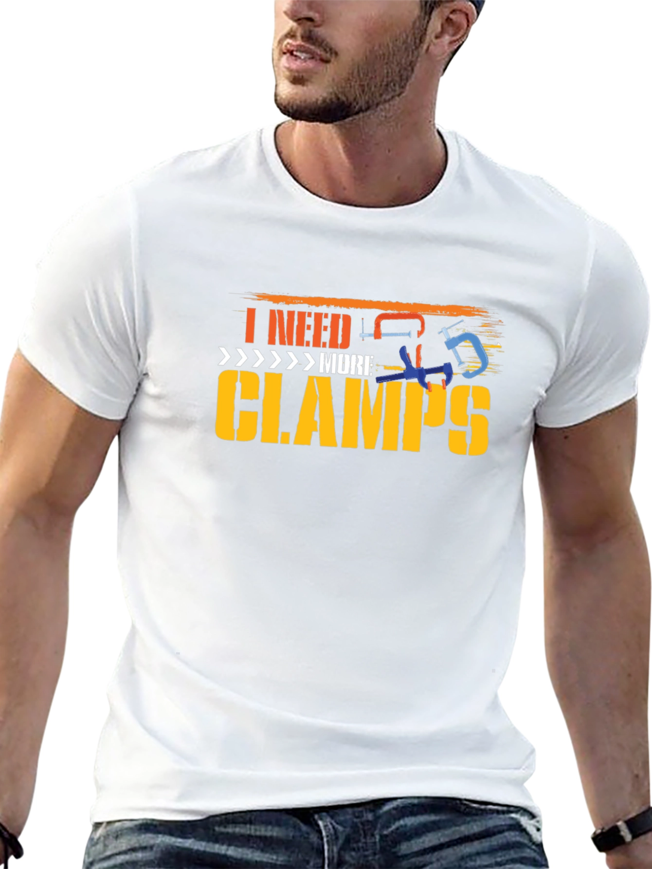 I Need More Clamps Black T-Shirt Woodworking