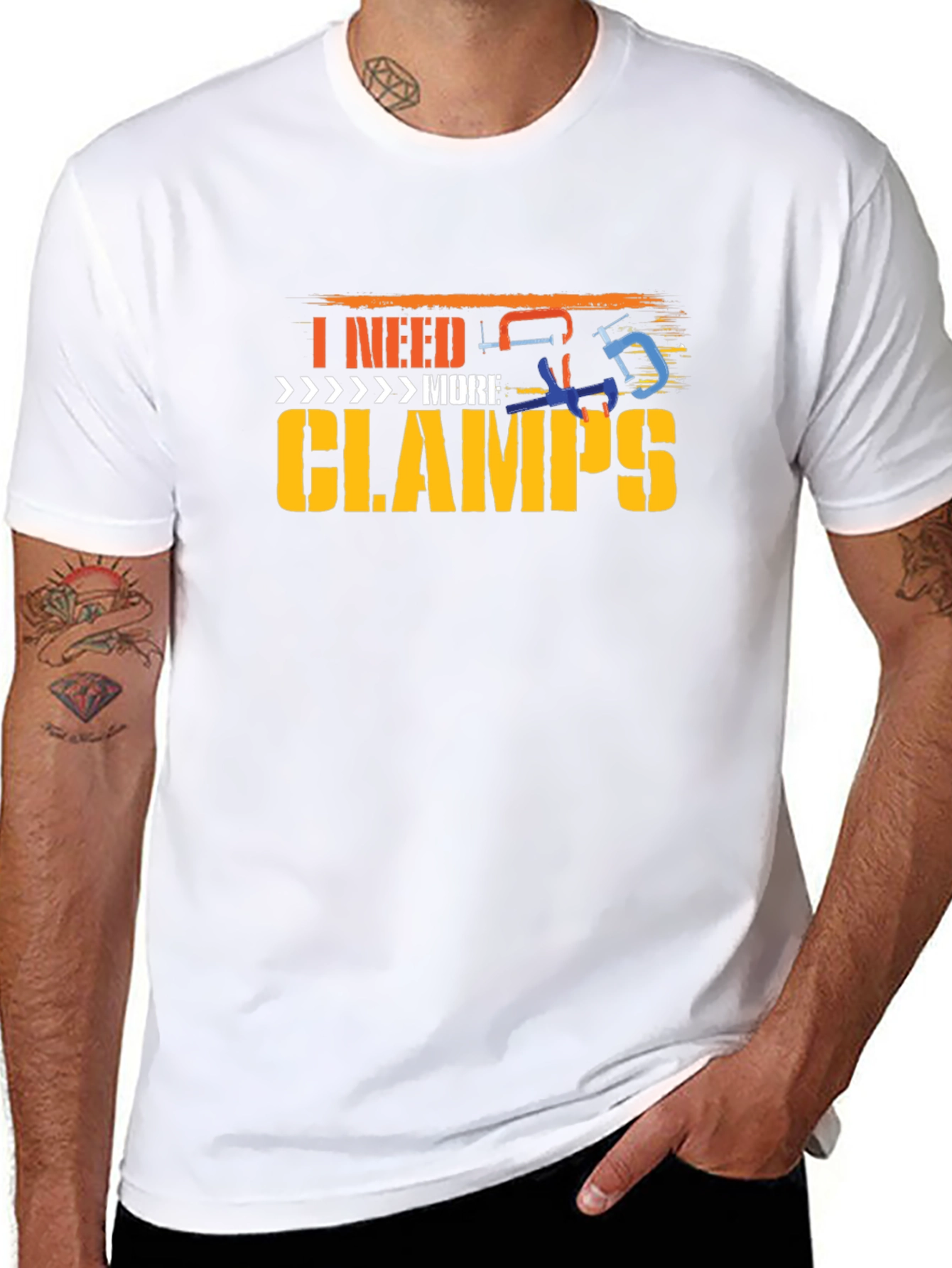 I Need More Clamps Black T-Shirt Woodworking