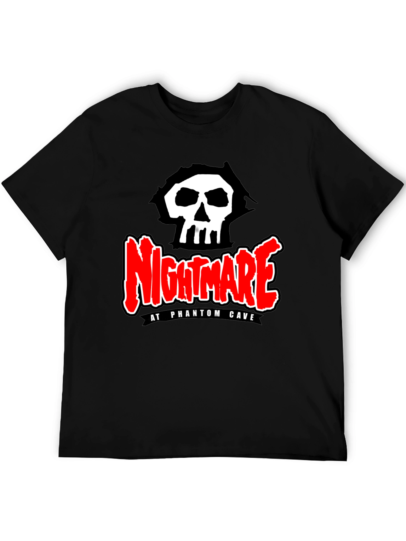 Nightmare at Phantom Cave Black Graphic Tee