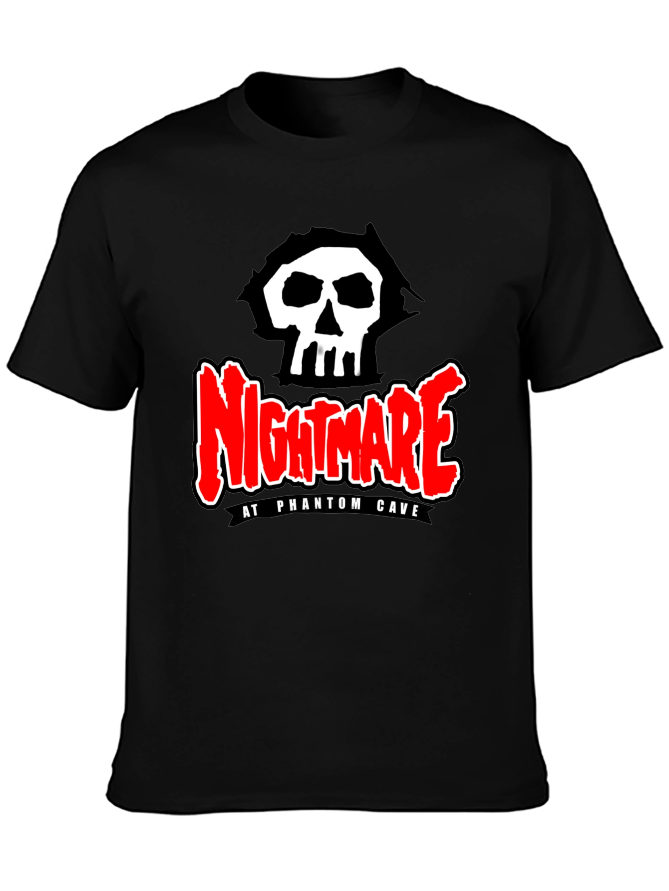 Nightmare at Phantom Cave Black Graphic Tee