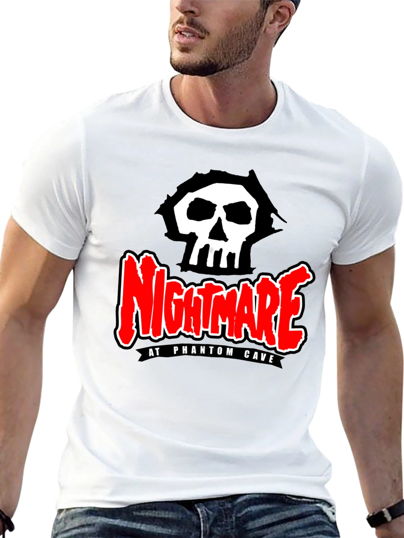 Nightmare at Phantom Cave Black Graphic Tee