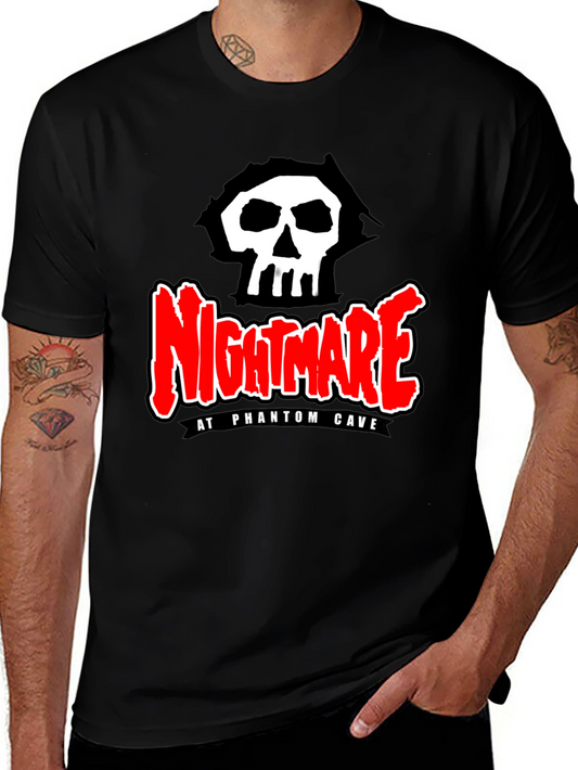 Nightmare at Phantom Cave Black Graphic Tee