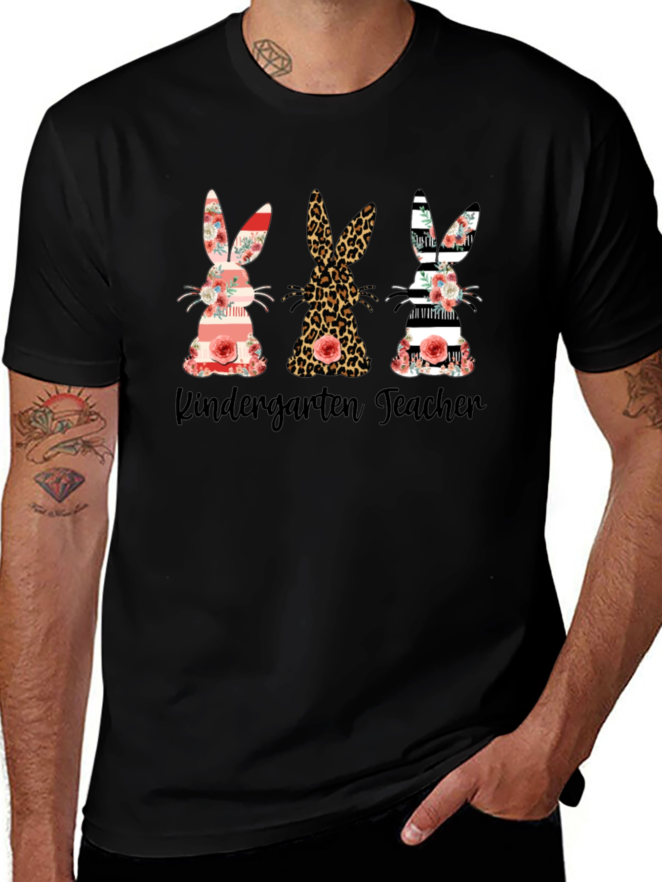 Kindergarten Teacher Easter Bunny T-Shirt