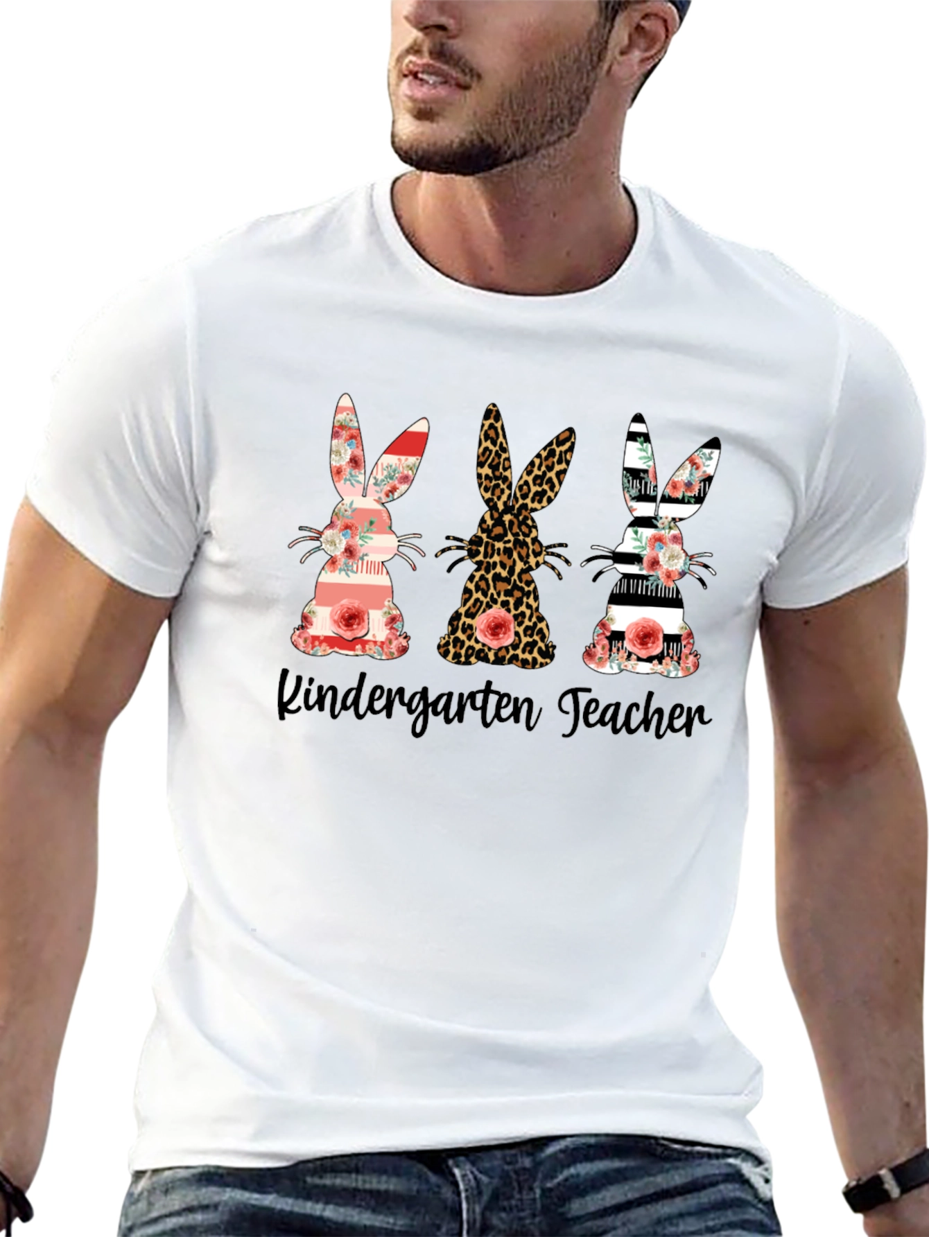 Kindergarten Teacher Easter Bunny T-Shirt