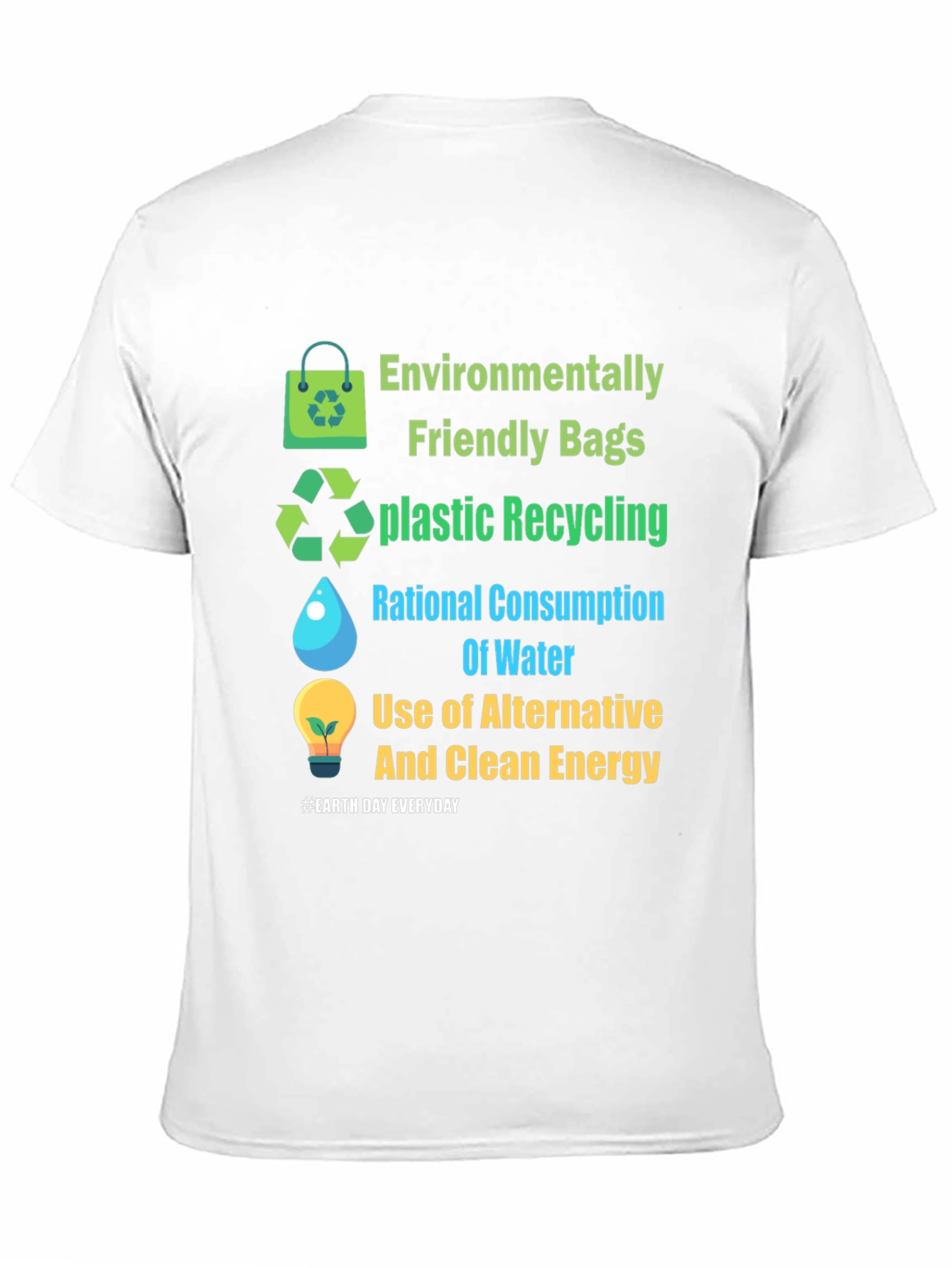 Eco-Friendly Earth Day T-Shirt: Alternative Energy & Recycling Design