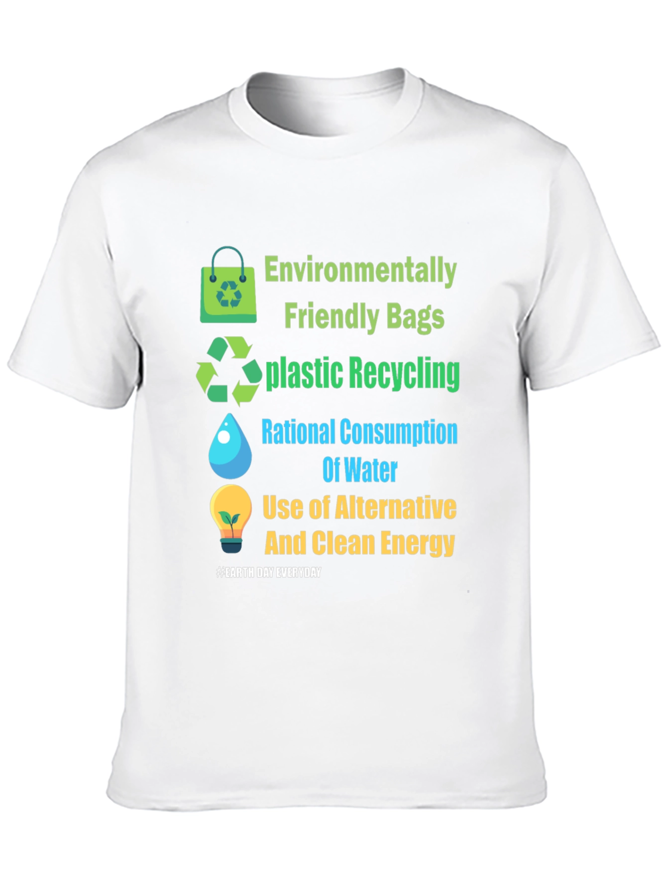 Eco-Friendly Earth Day T-Shirt: Alternative Energy & Recycling Design