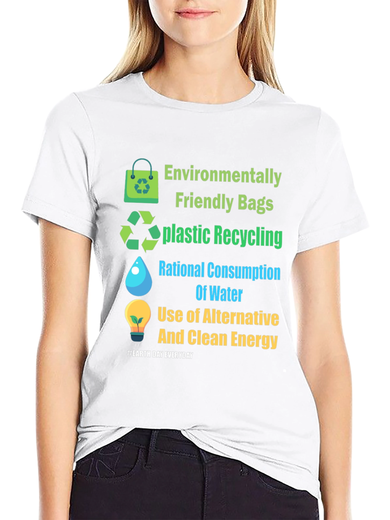 Eco-Friendly Earth Day T-Shirt: Alternative Energy & Recycling Design