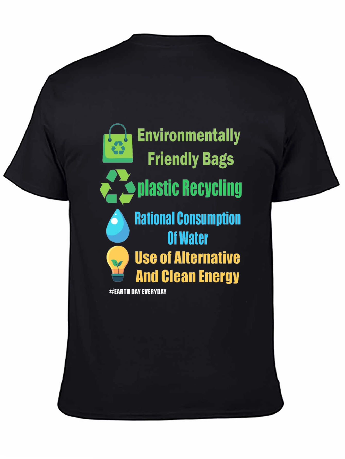 Eco-Friendly Earth Day T-Shirt: Alternative Energy & Recycling Design