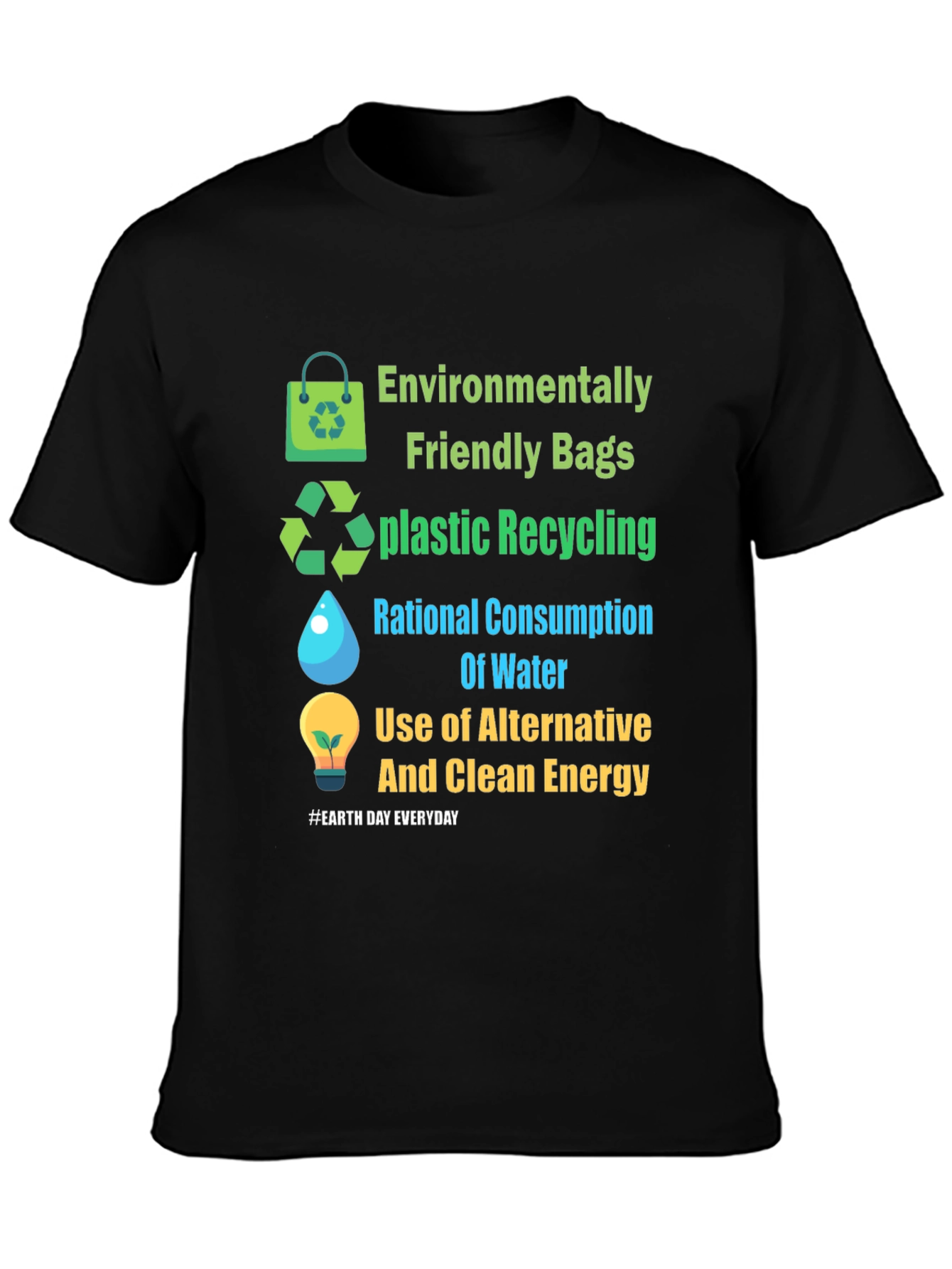 Eco-Friendly Earth Day T-Shirt: Alternative Energy & Recycling Design
