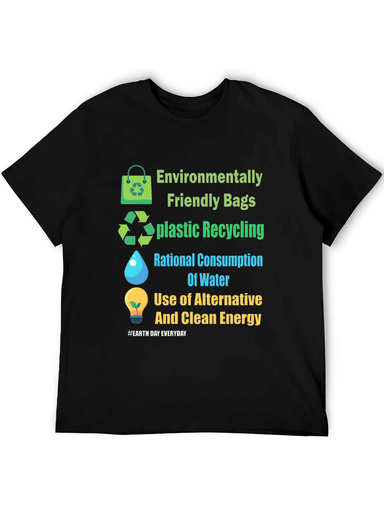 Eco-Friendly Earth Day T-Shirt: Alternative Energy & Recycling Design