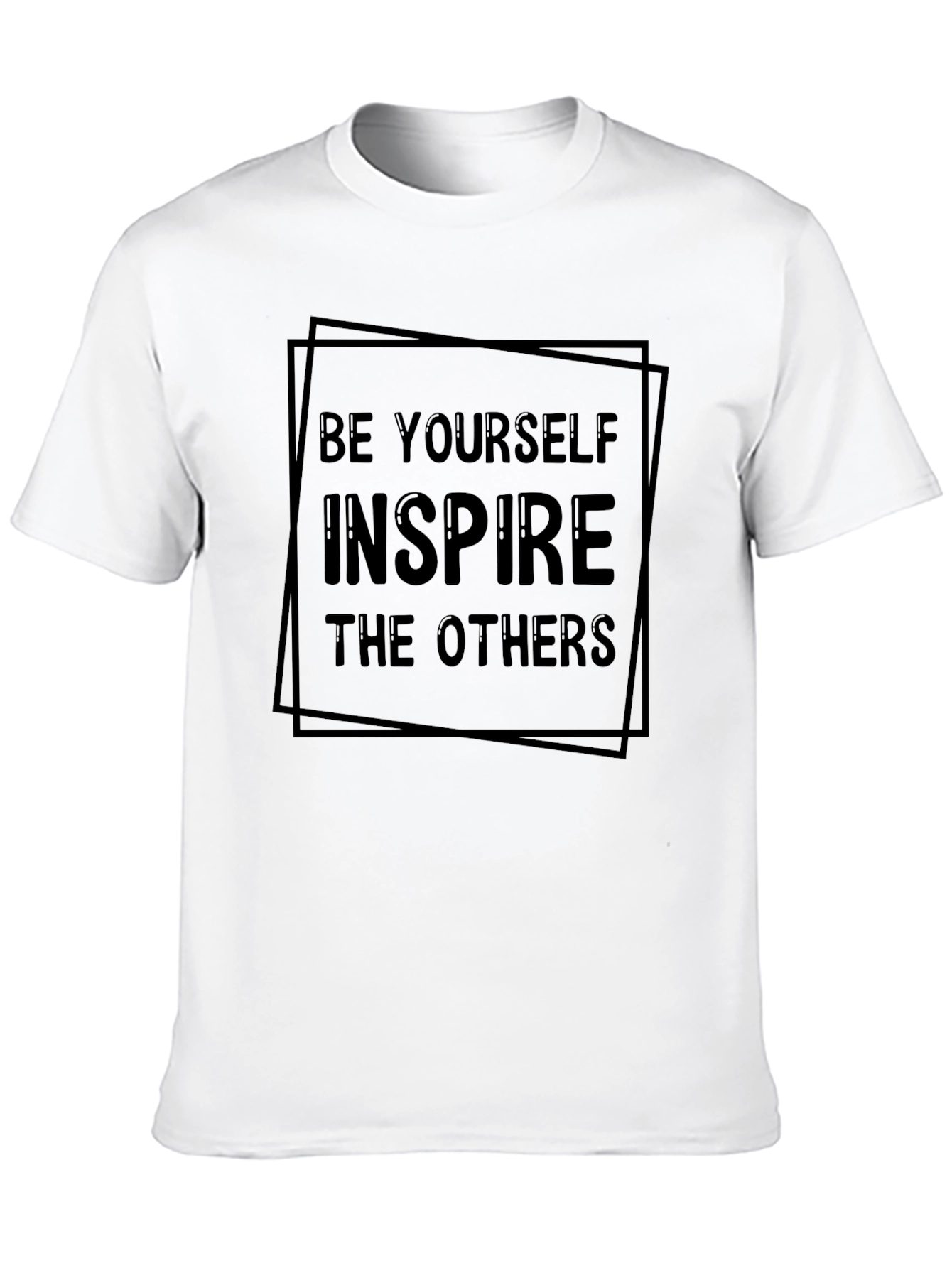 Inspire Black T-Shirt: Be Yourself Graphic Tee