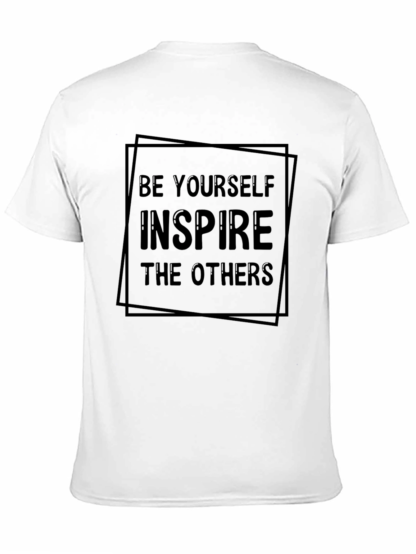 Inspire Black T-Shirt: Be Yourself Graphic Tee