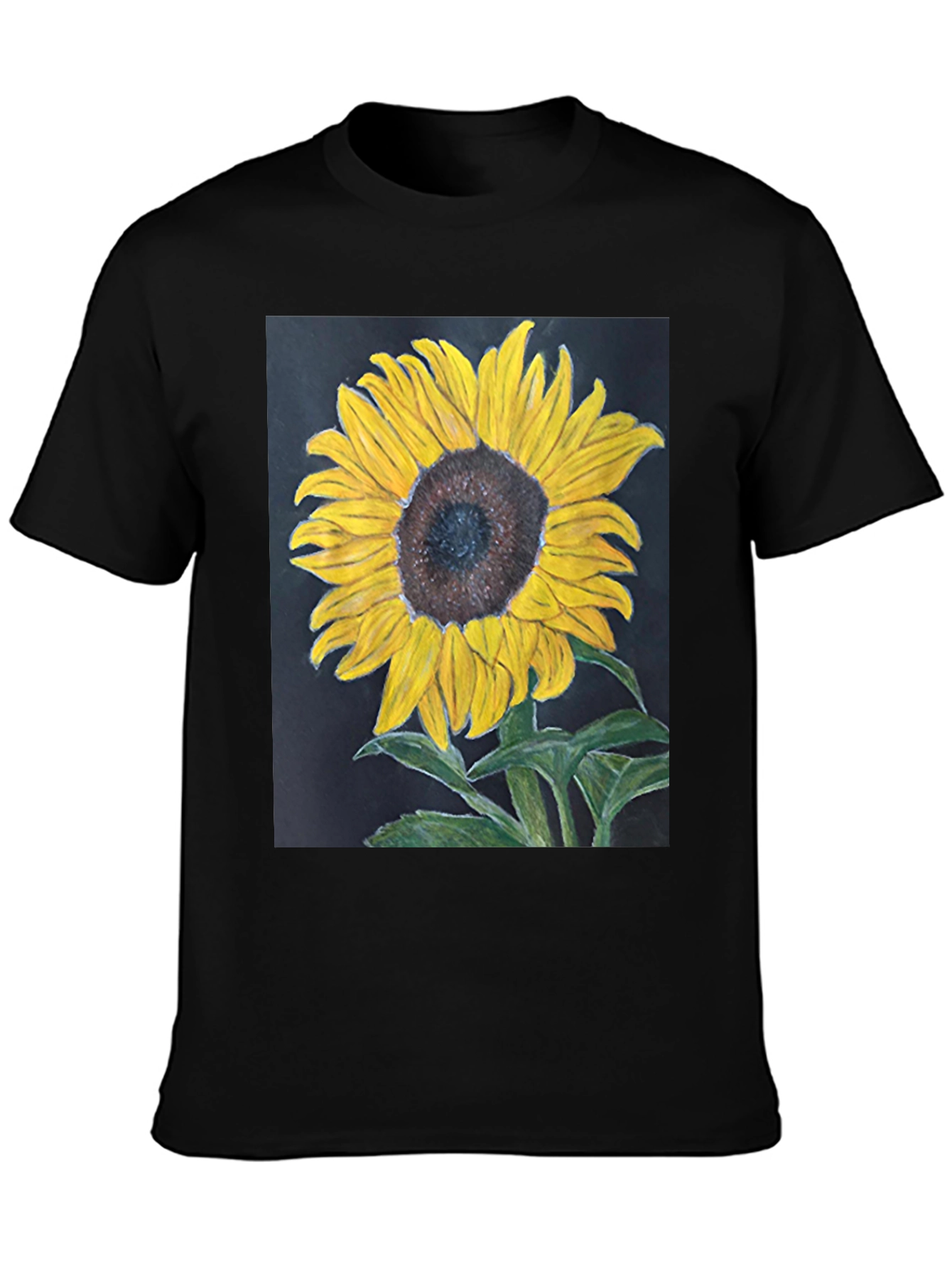 Sunflower Graphic Black T-Shirt