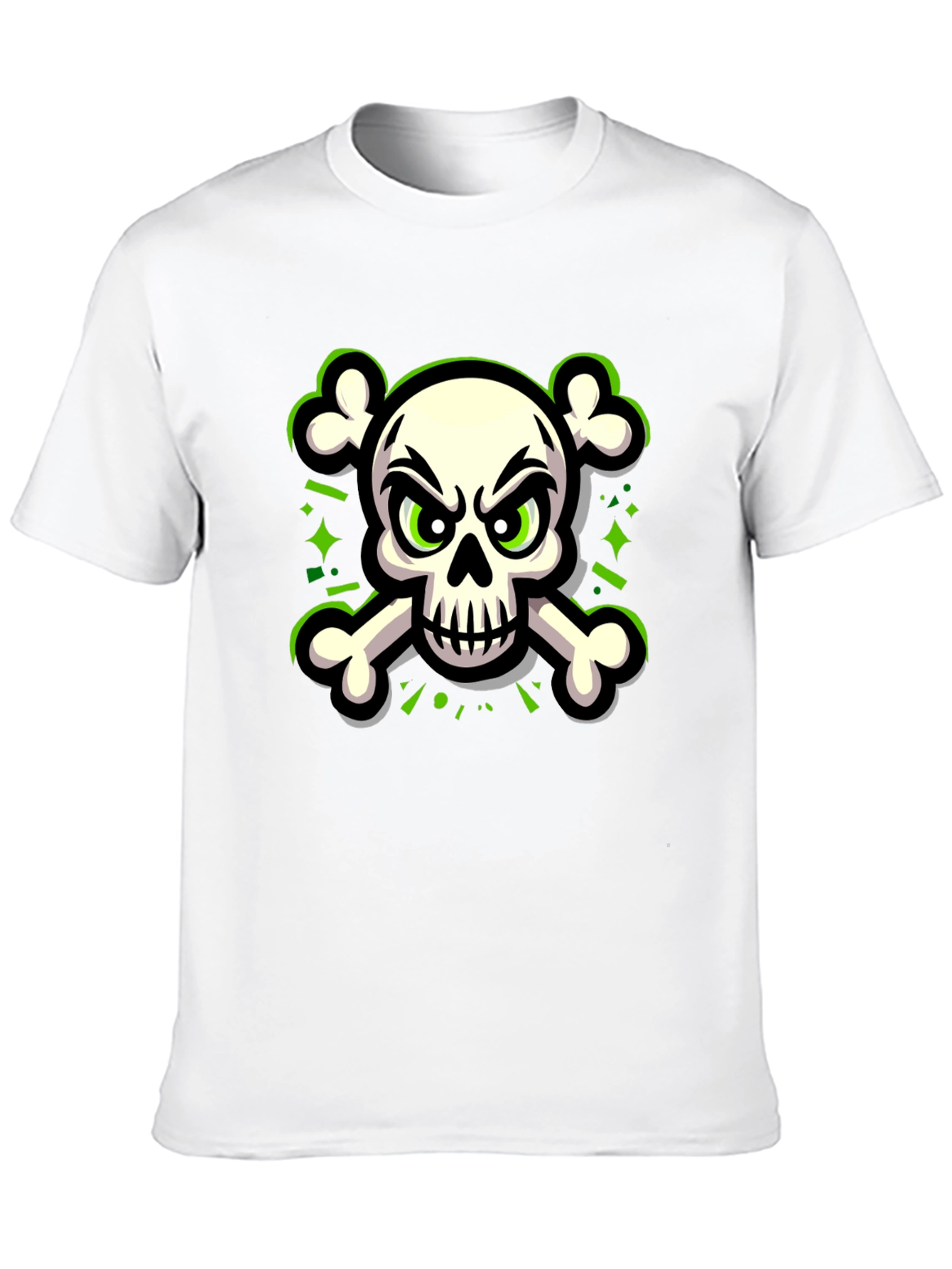 Skull & Crossbones Graphic Tee - Black