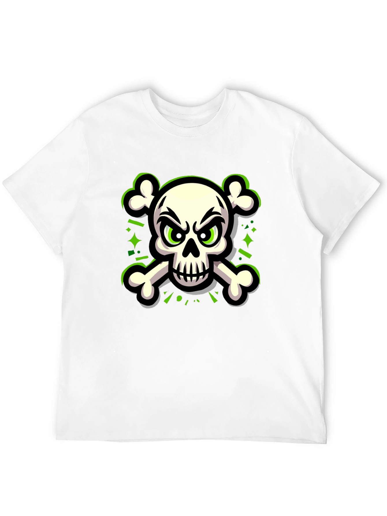 Skull & Crossbones Graphic Tee - Black
