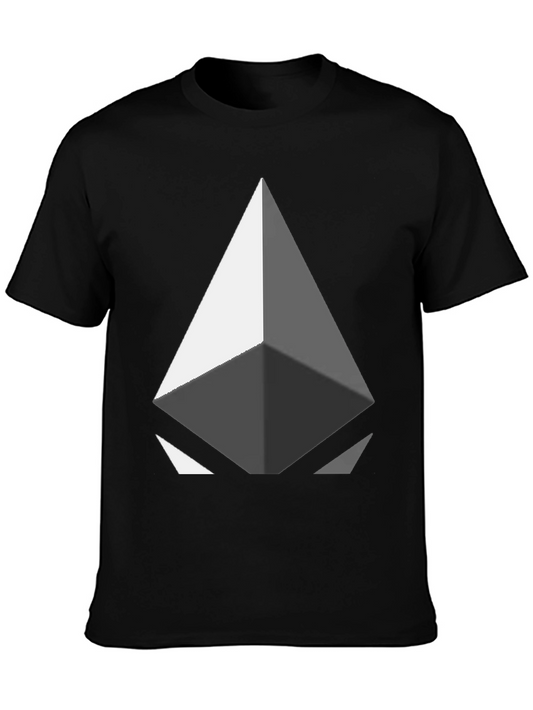 Geometric Diamond Graphic Tee - Modern Style