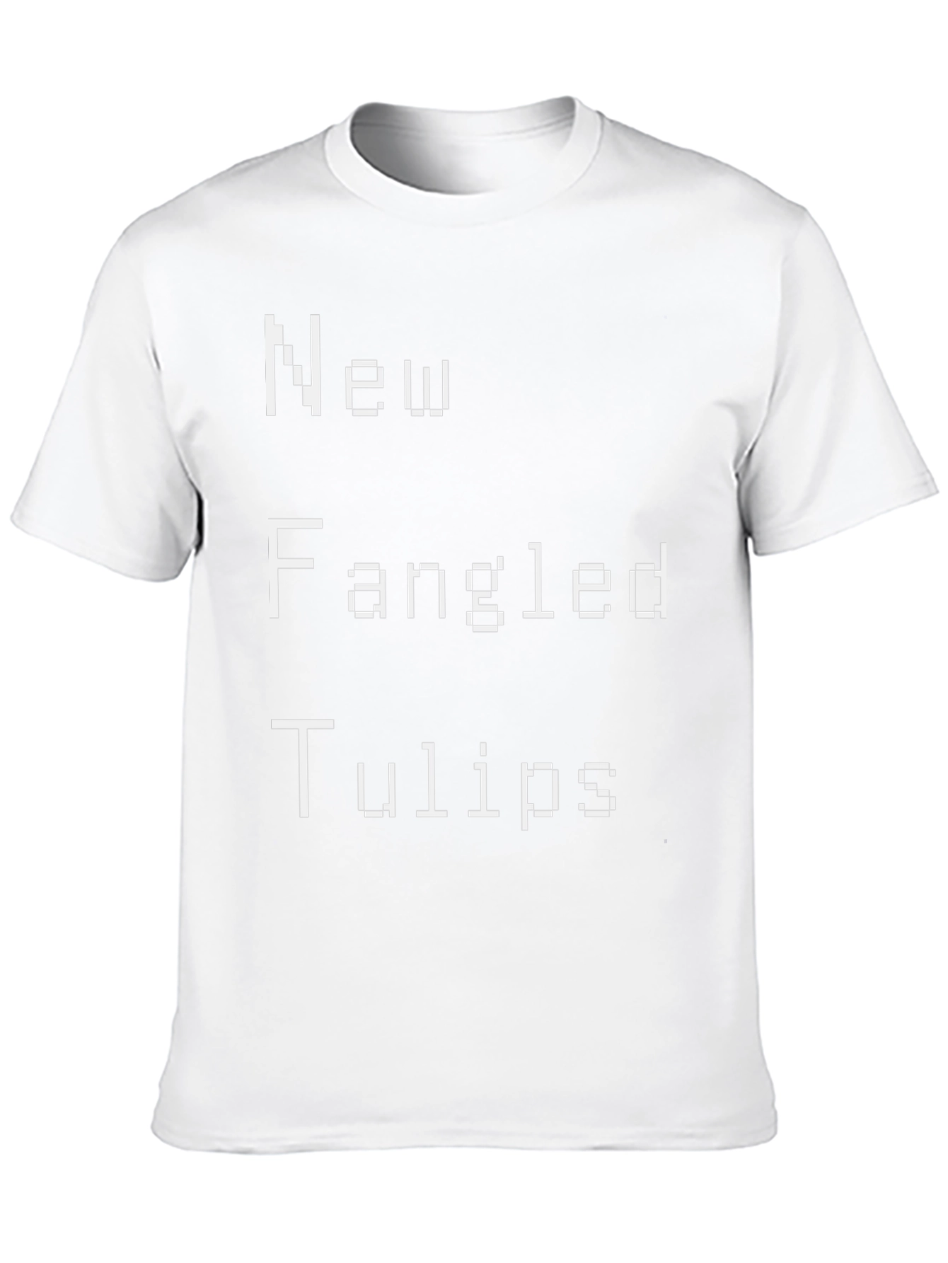 New Fangled Tulips Graphic Tee - Black Cotton T-Shirt