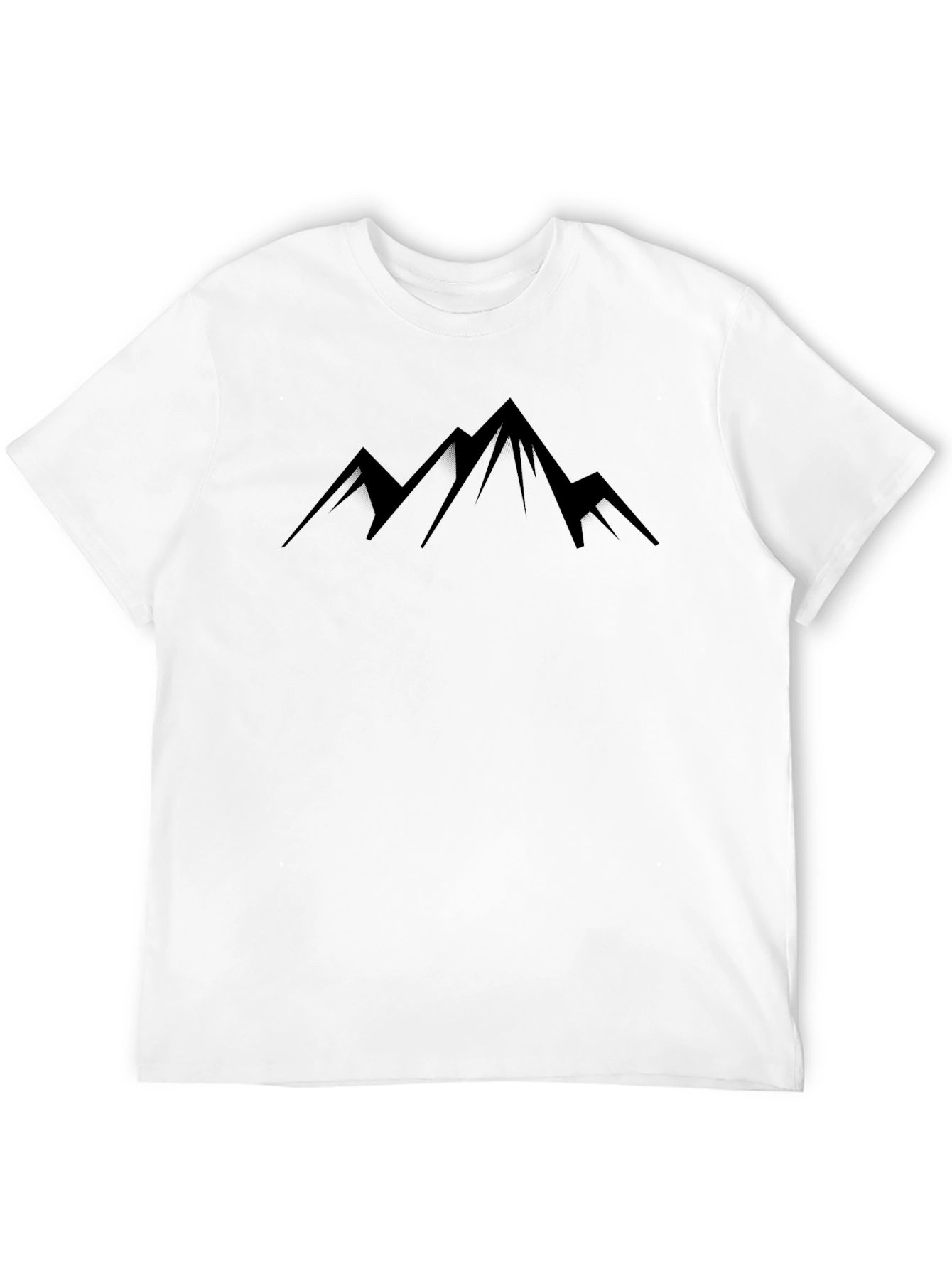 Mountain Peak Graphic Tee - Black Casual T-Shirt
