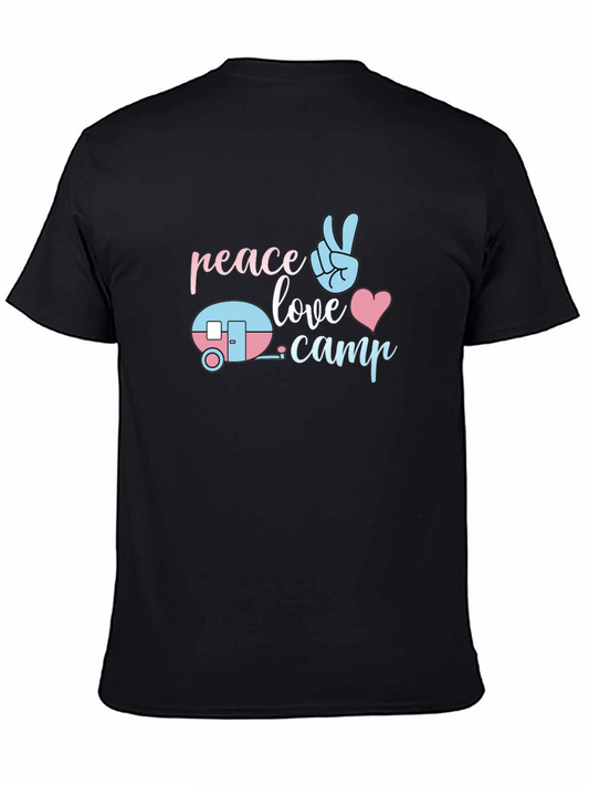 Peace Love Camp T-Shirt - Cute Camping Tee