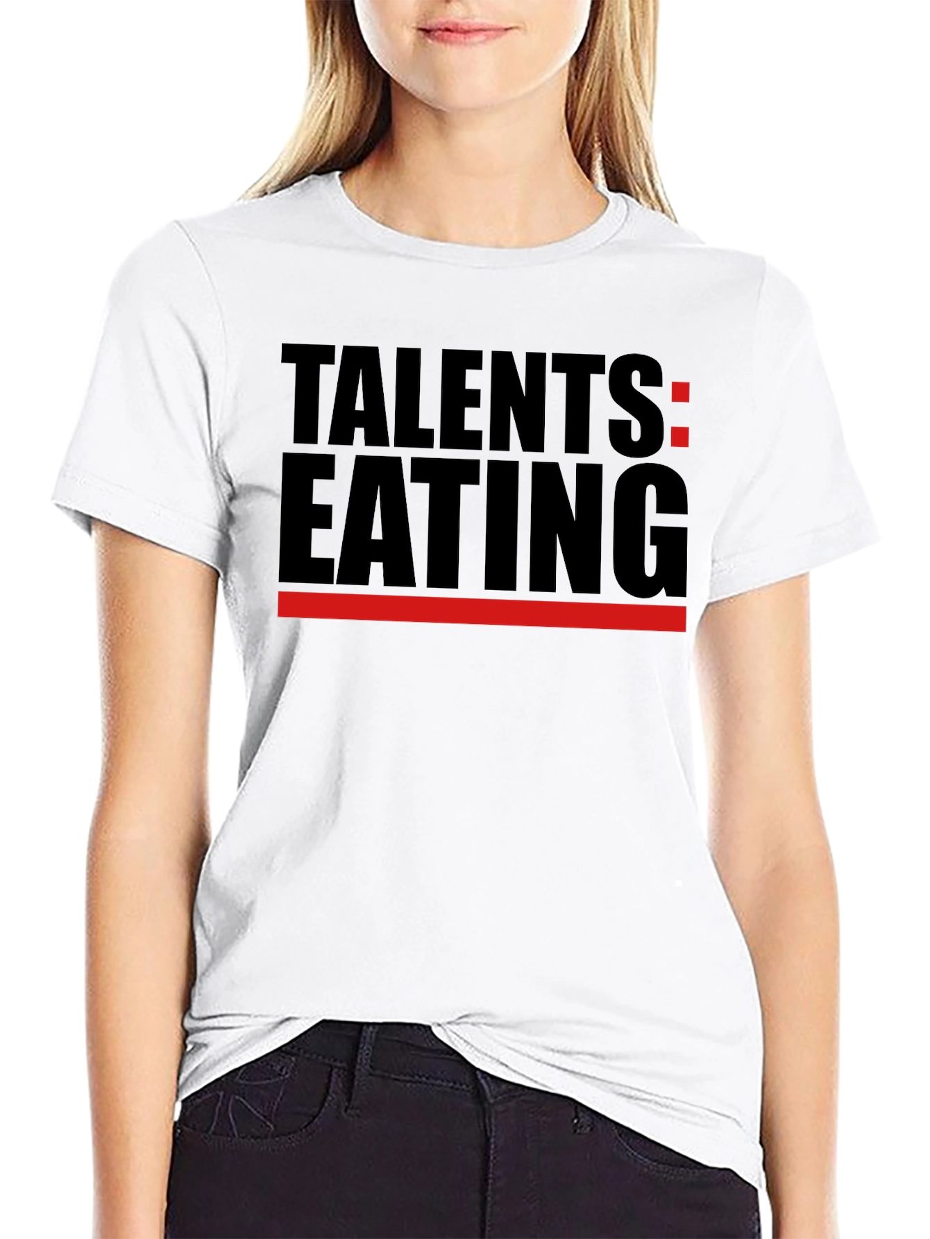 Talents Eating Black T-Shirt - Novelty Graphic Tee