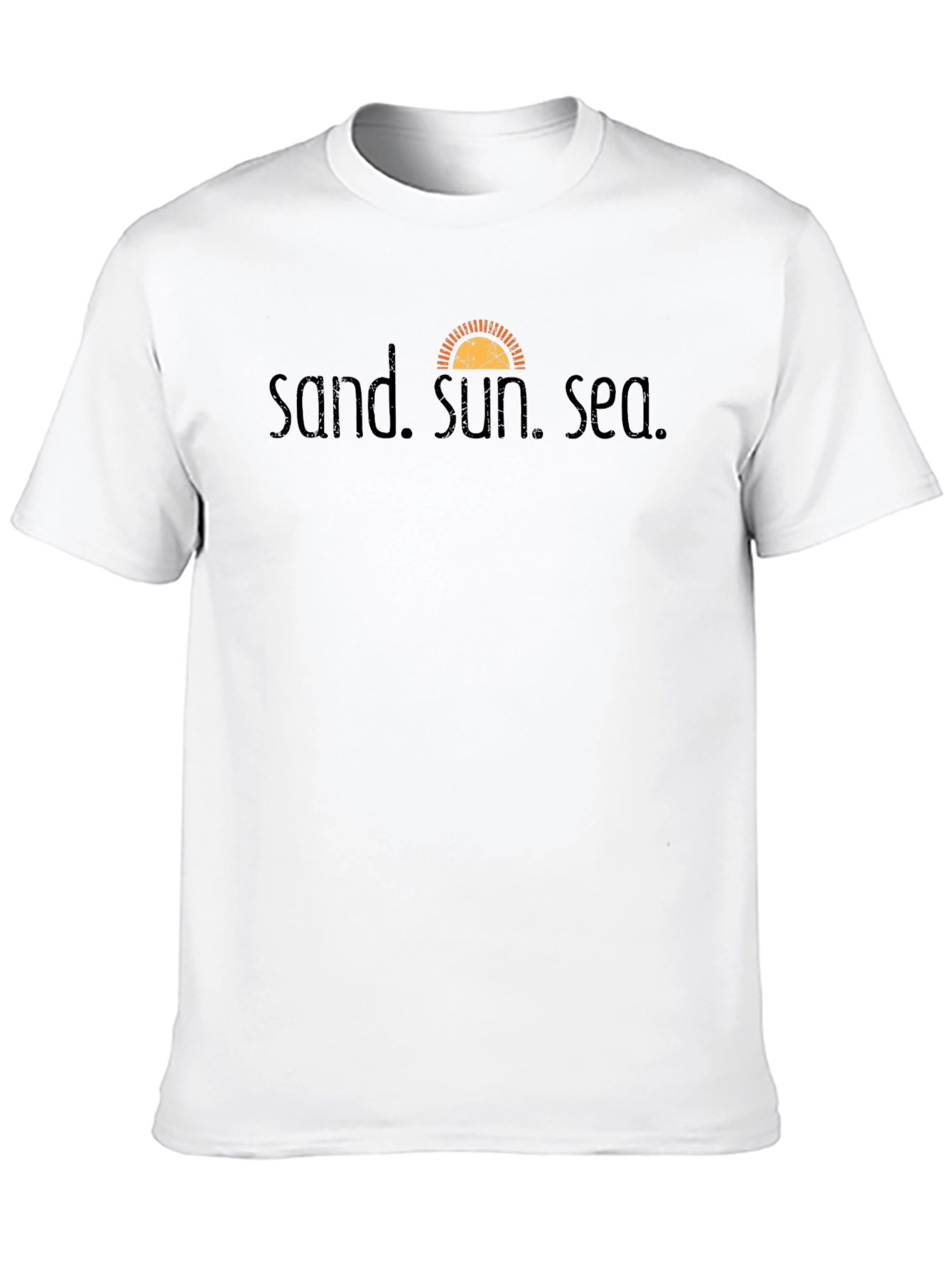 Sand Sun Sea T-Shirt - Black Cotton Graphic Tee