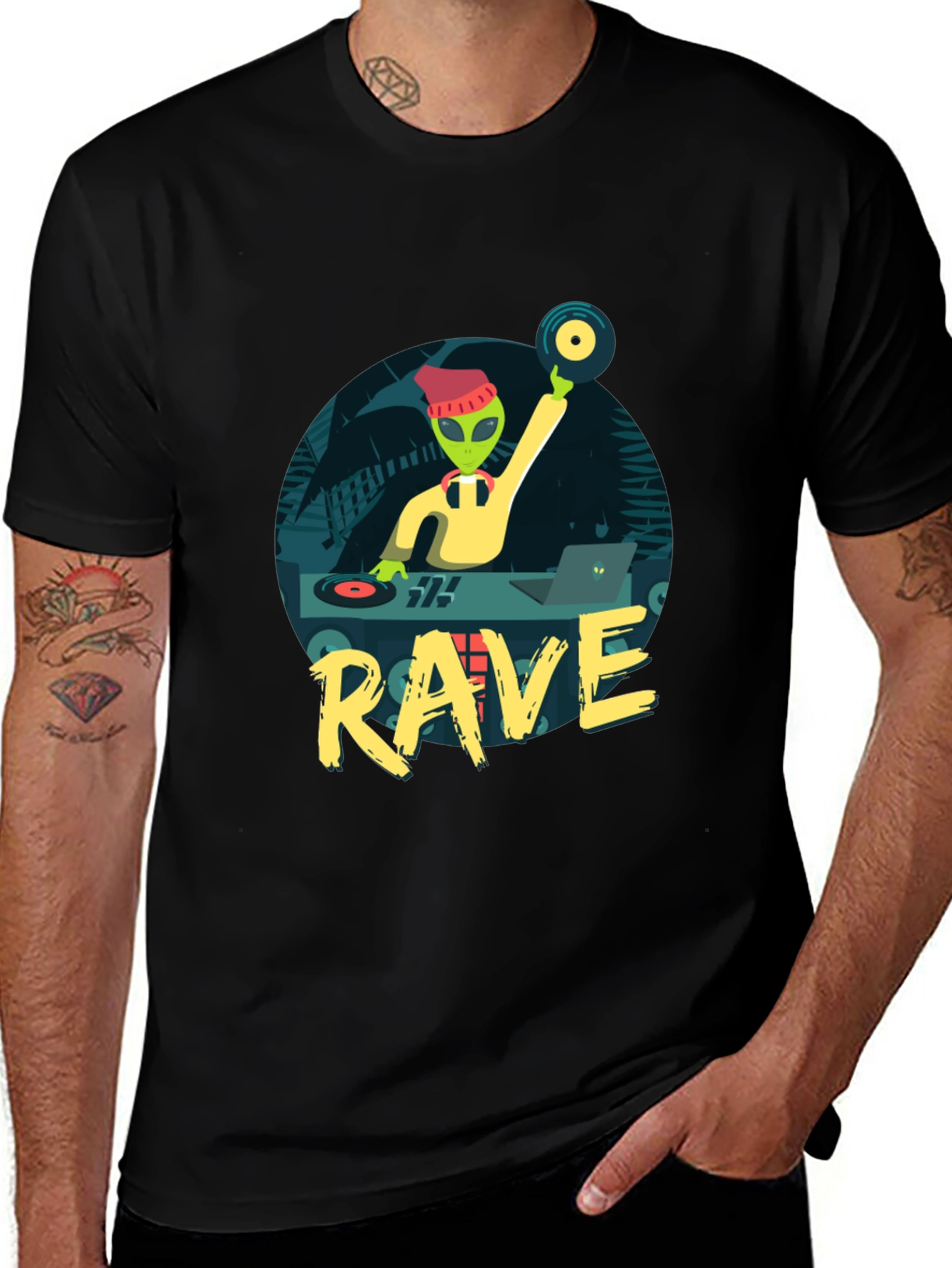 Alien DJ Rave T-Shirt