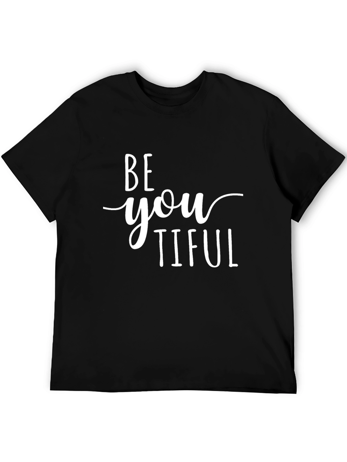 BeYOUtiful Black Graphic Tee - Inspirational Message