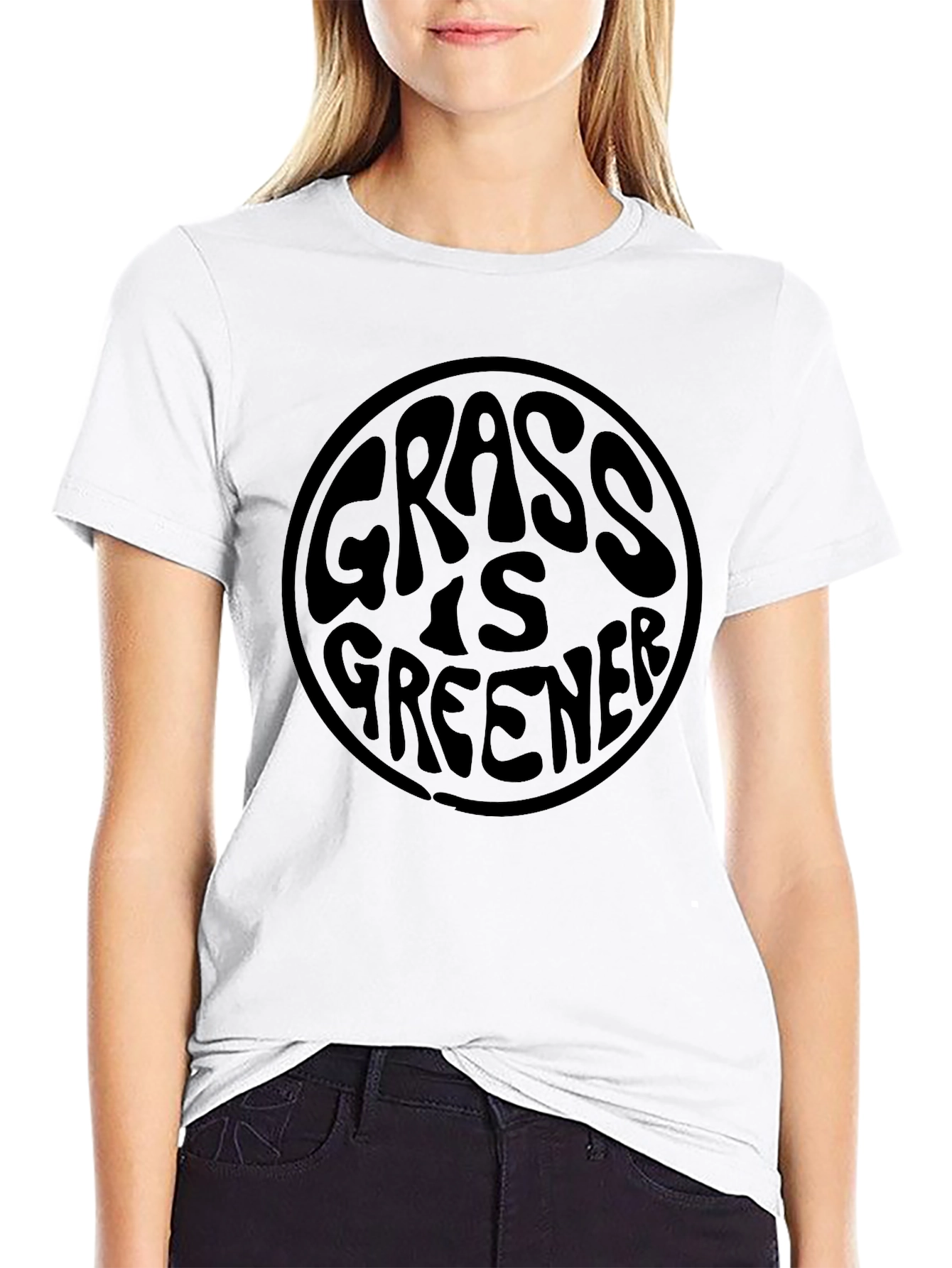 Grass is Greener Graphic T-Shirt - Unisex Black Tee