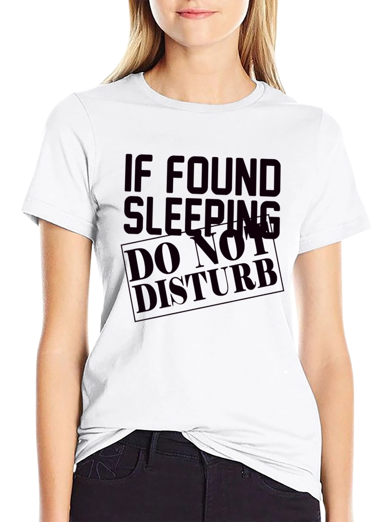 Funny Do Not Disturb Sleeping Graphic Tee