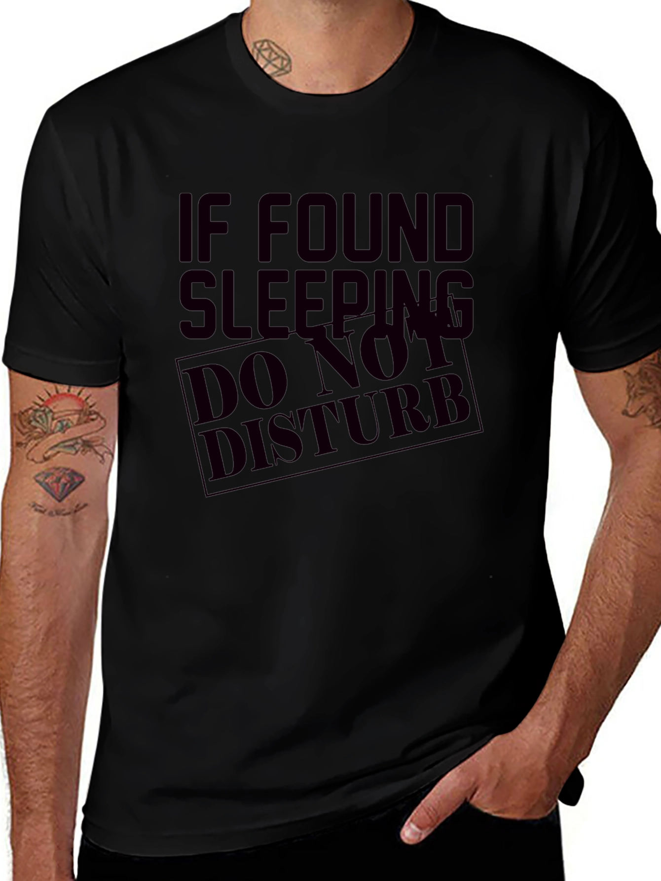 Funny Do Not Disturb Sleeping Graphic Tee