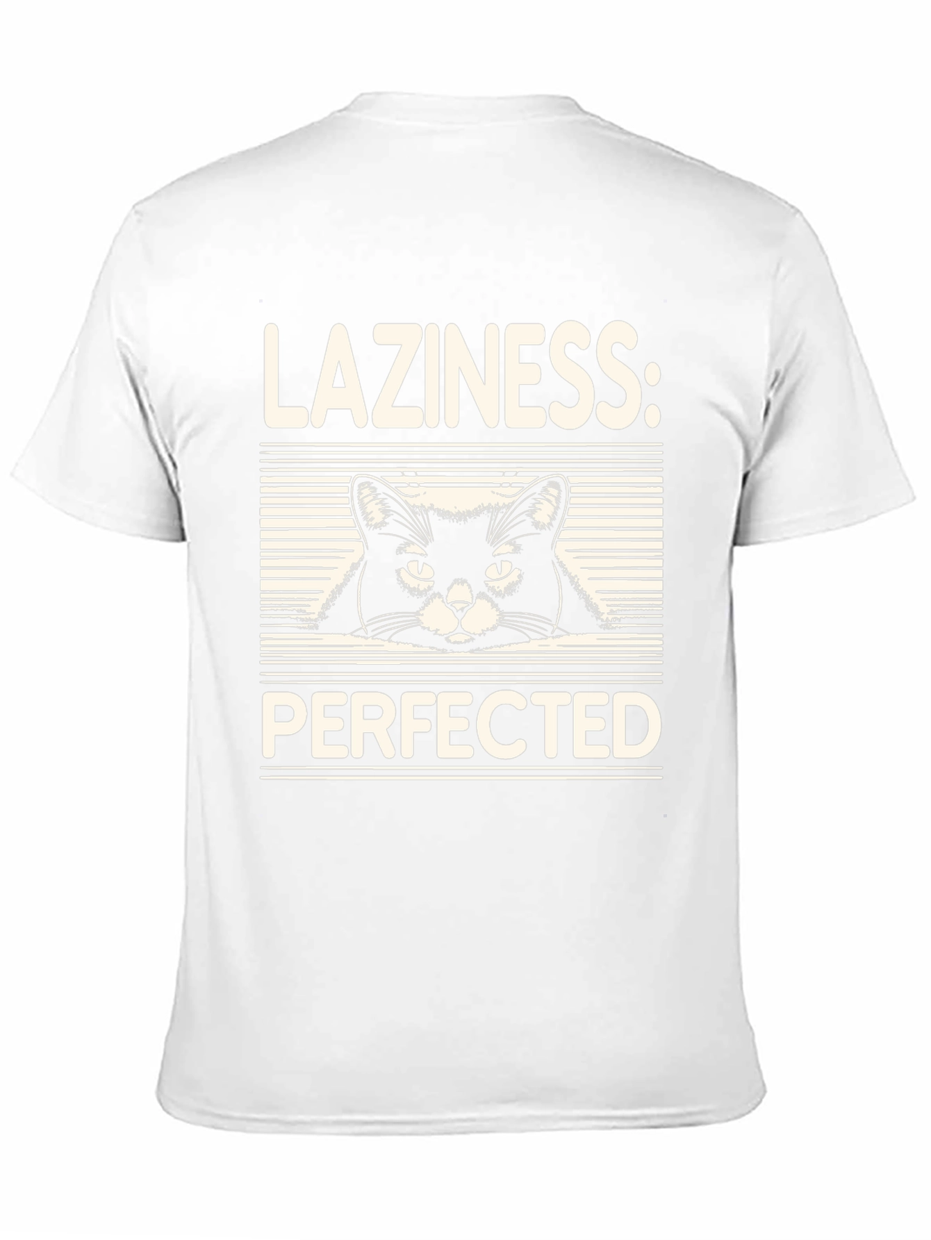 Laziness Perfected Cat Graphic Tee - Black