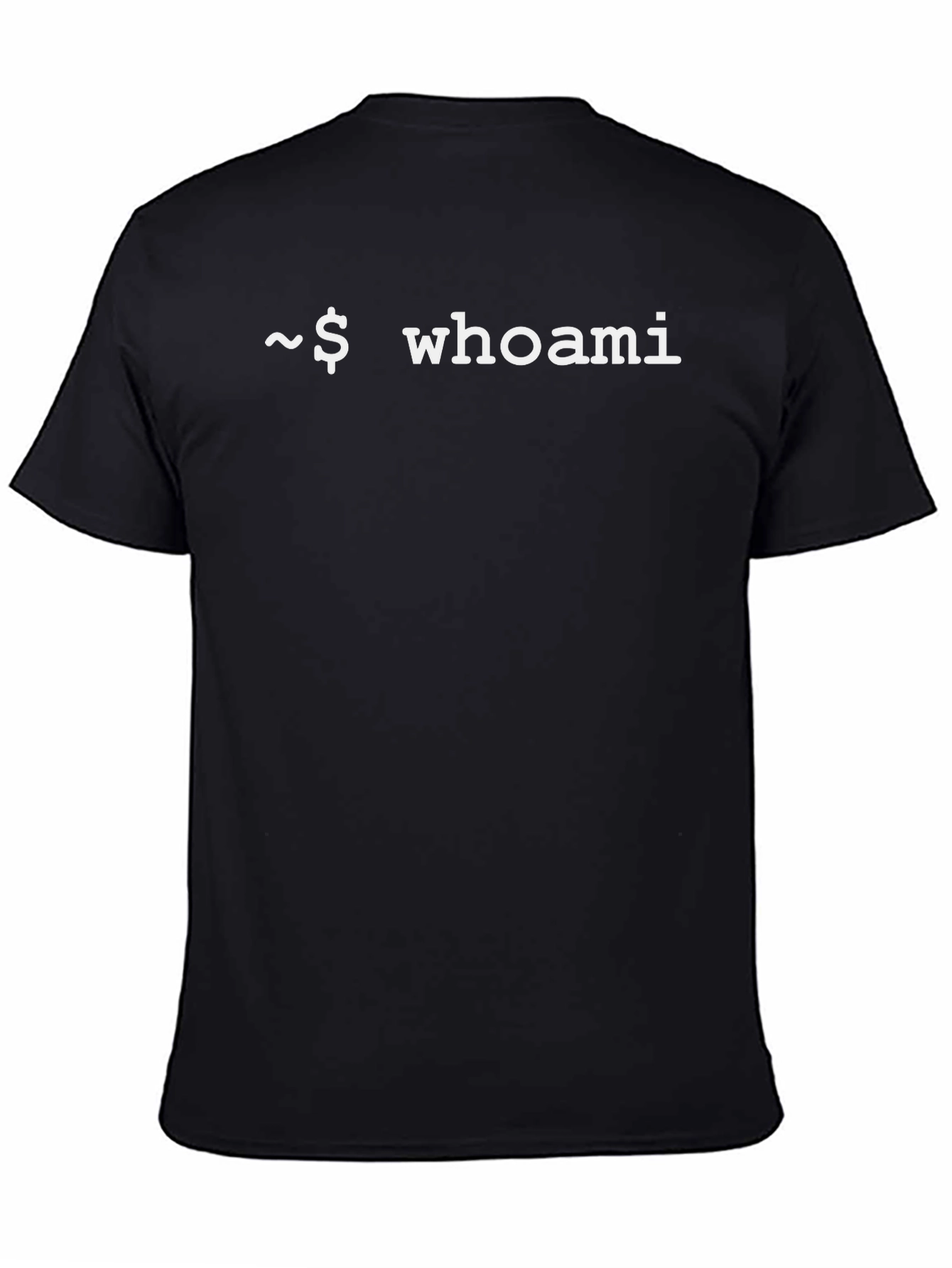Whoami Black T-Shirt - Geeky Programmer Tee