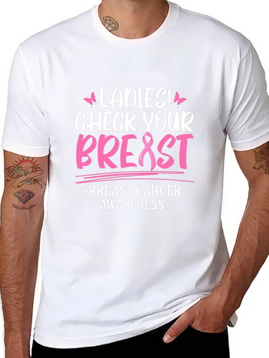 Ladies Check Your Breast T-Shirt Cancer Awareness