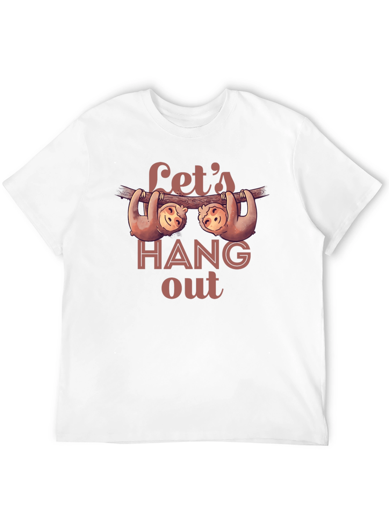 Lets Hang Out Sloth Graphic Tee