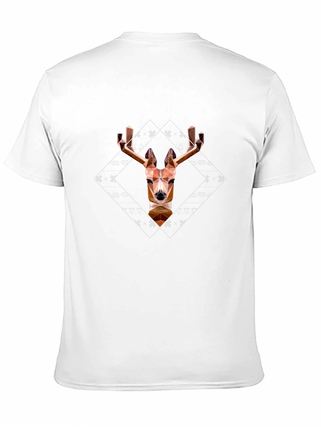 Geometric Deer Graphic Tee - Stylish Black T-Shirt