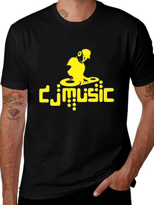 DJ Music Graphic Tee - Black