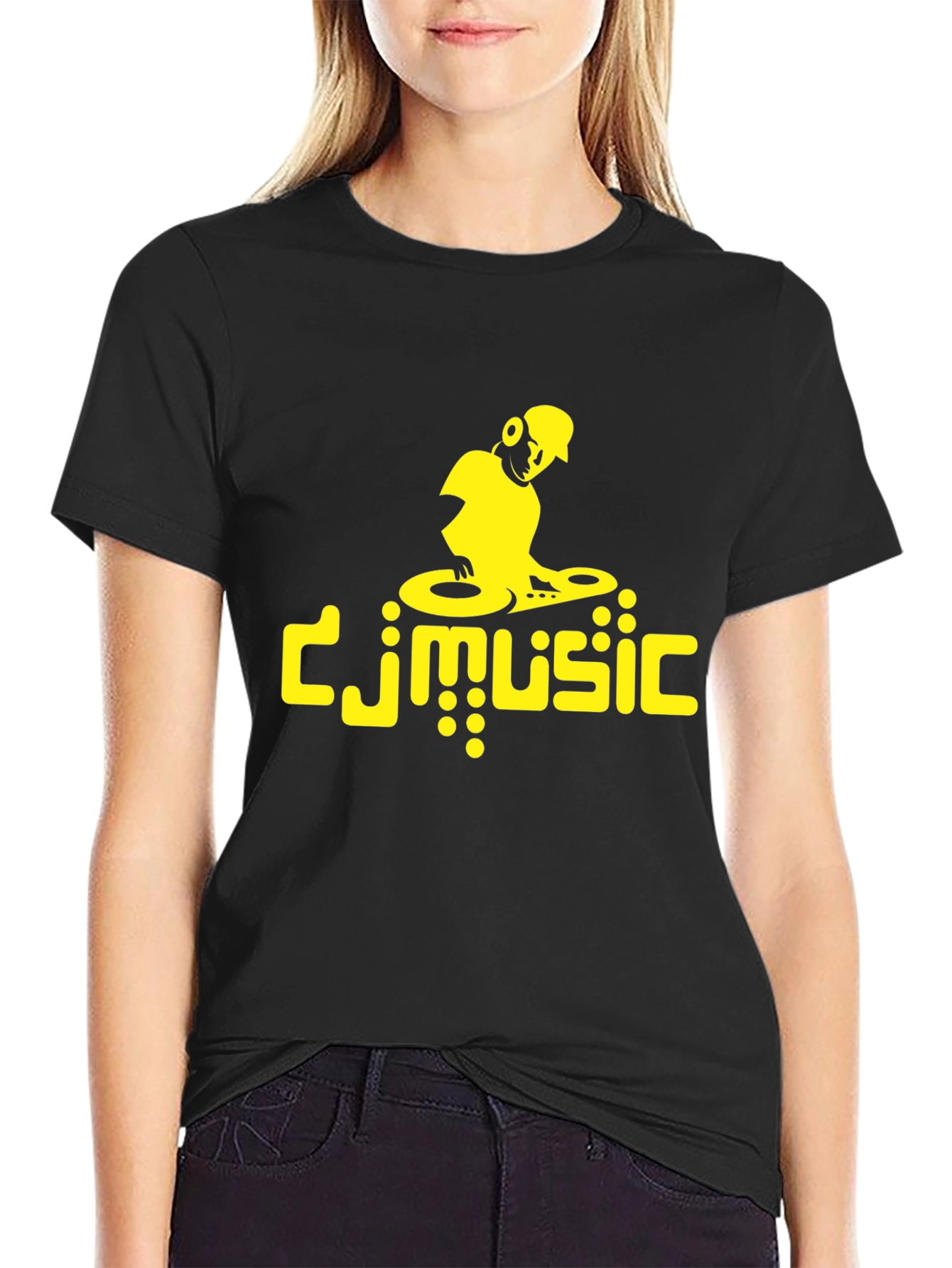 DJ Music Graphic Tee - Black