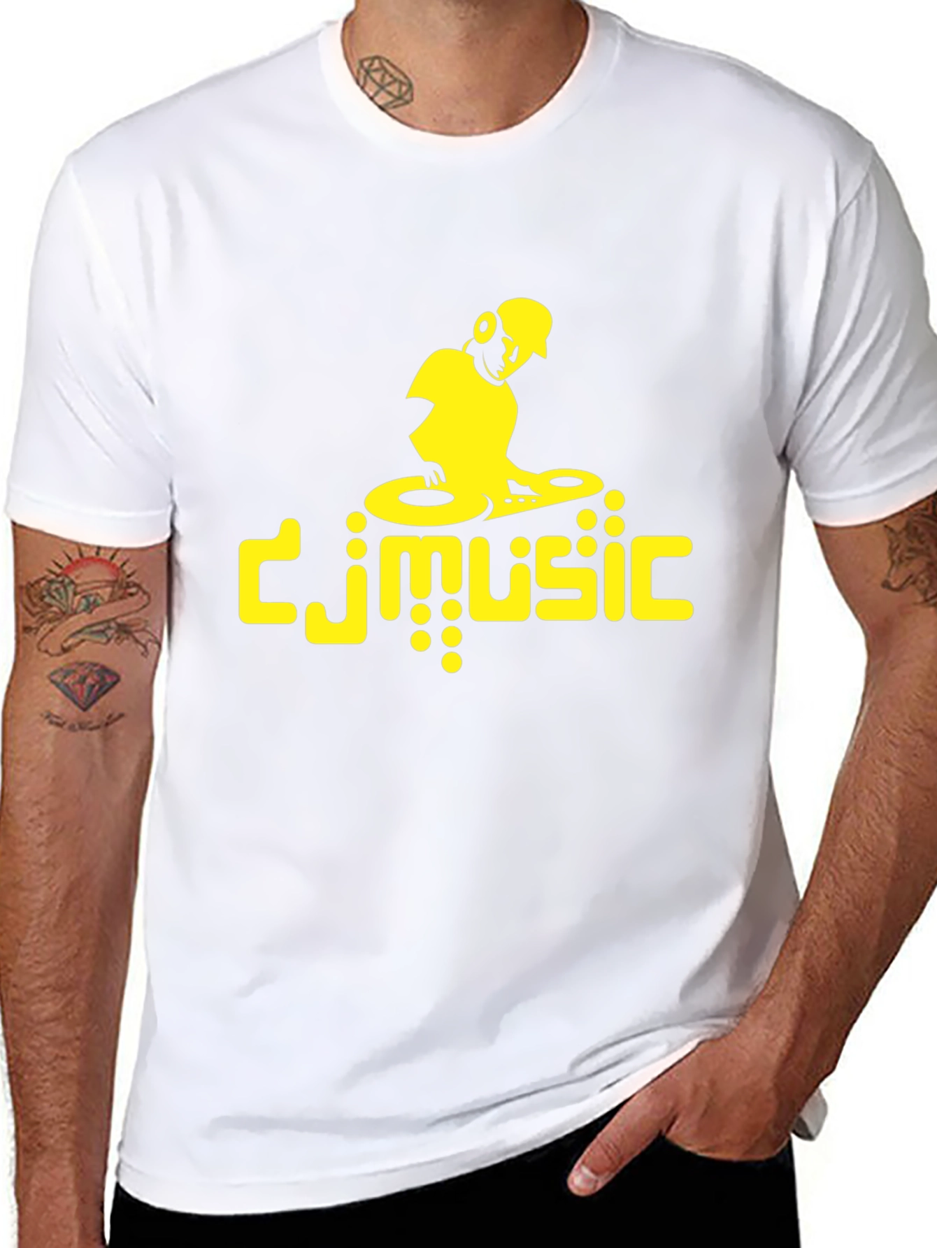 DJ Music Graphic Tee - Black
