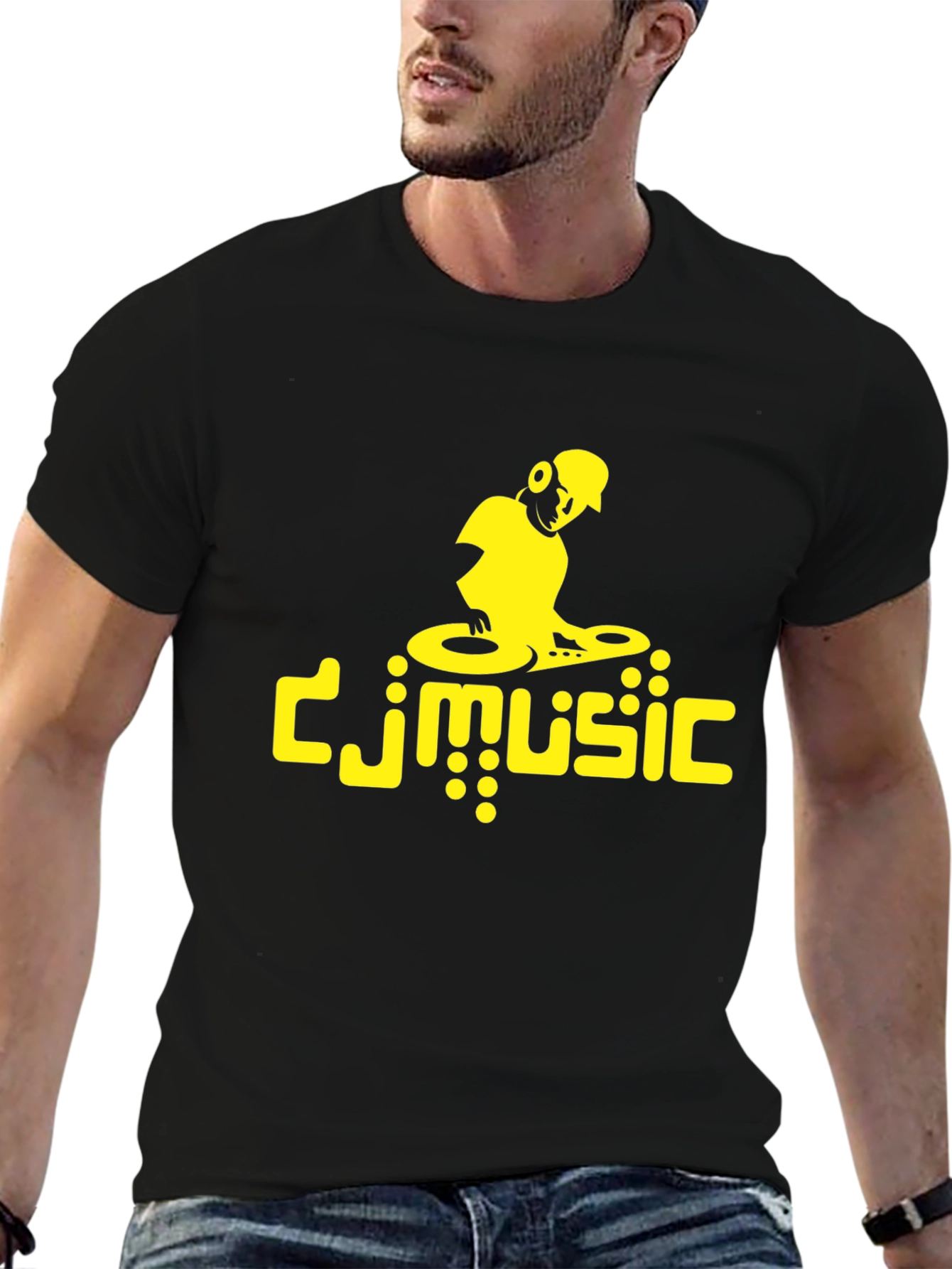 DJ Music Graphic Tee - Black