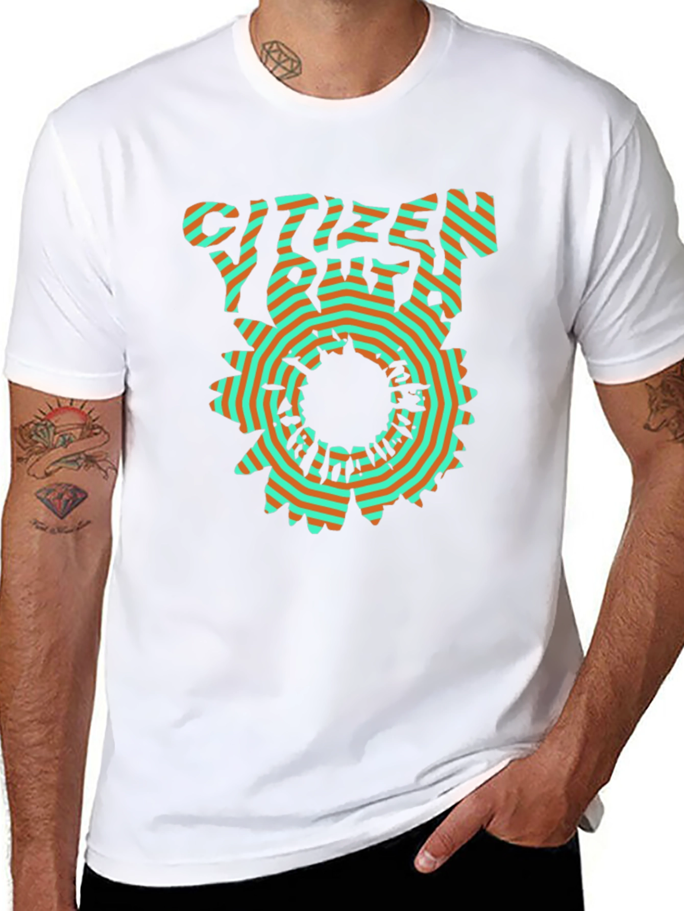 Citizen Youth Graphic Print Black T-Shirt