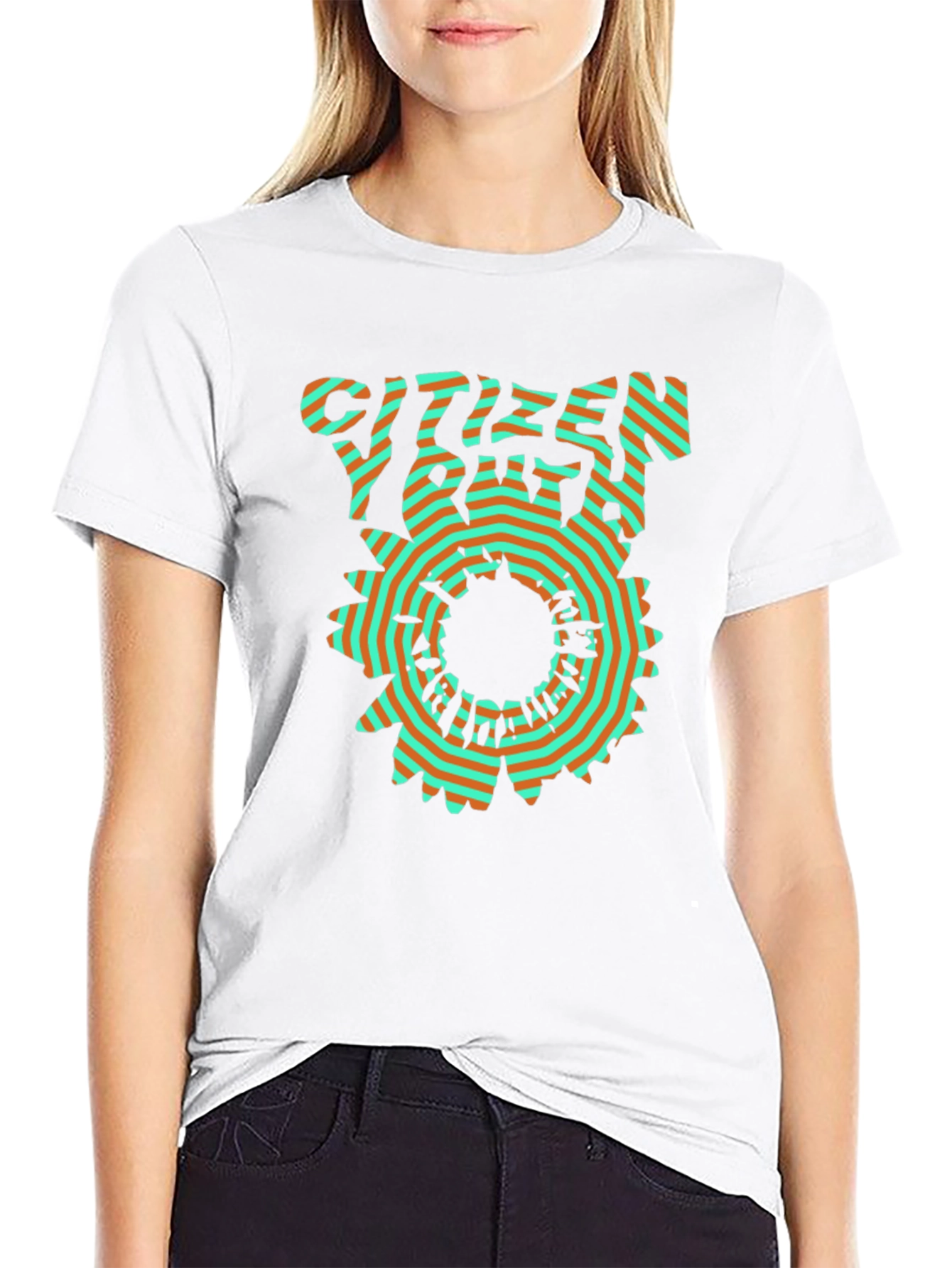 Citizen Youth Graphic Print Black T-Shirt