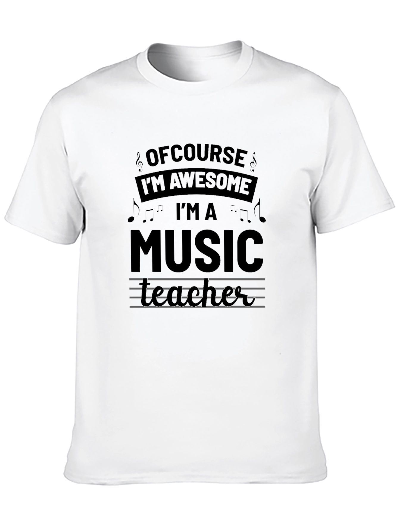 Awesome Music Teacher Black Graphic Tee