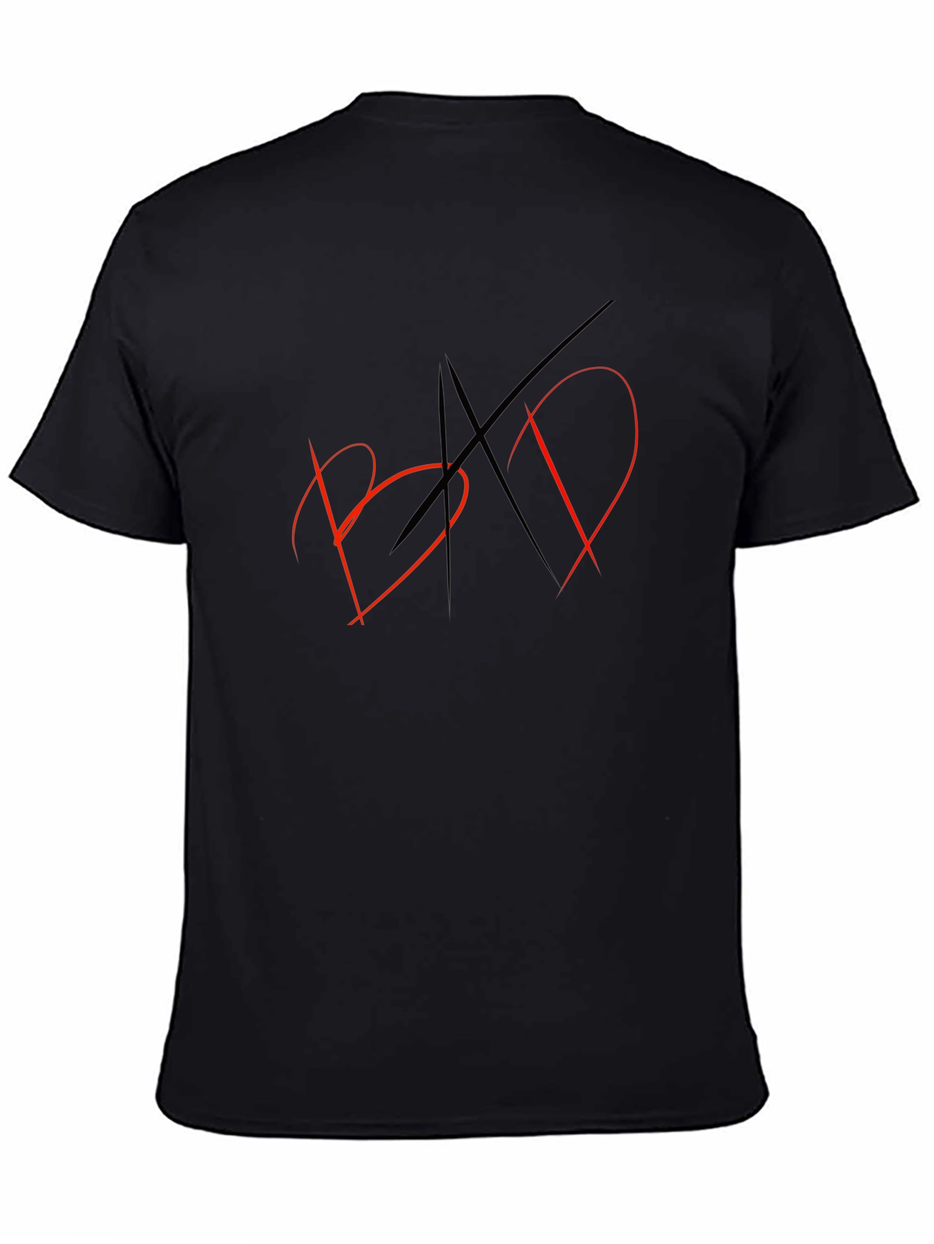 Mens Black Graphic T-Shirt - BAD Design