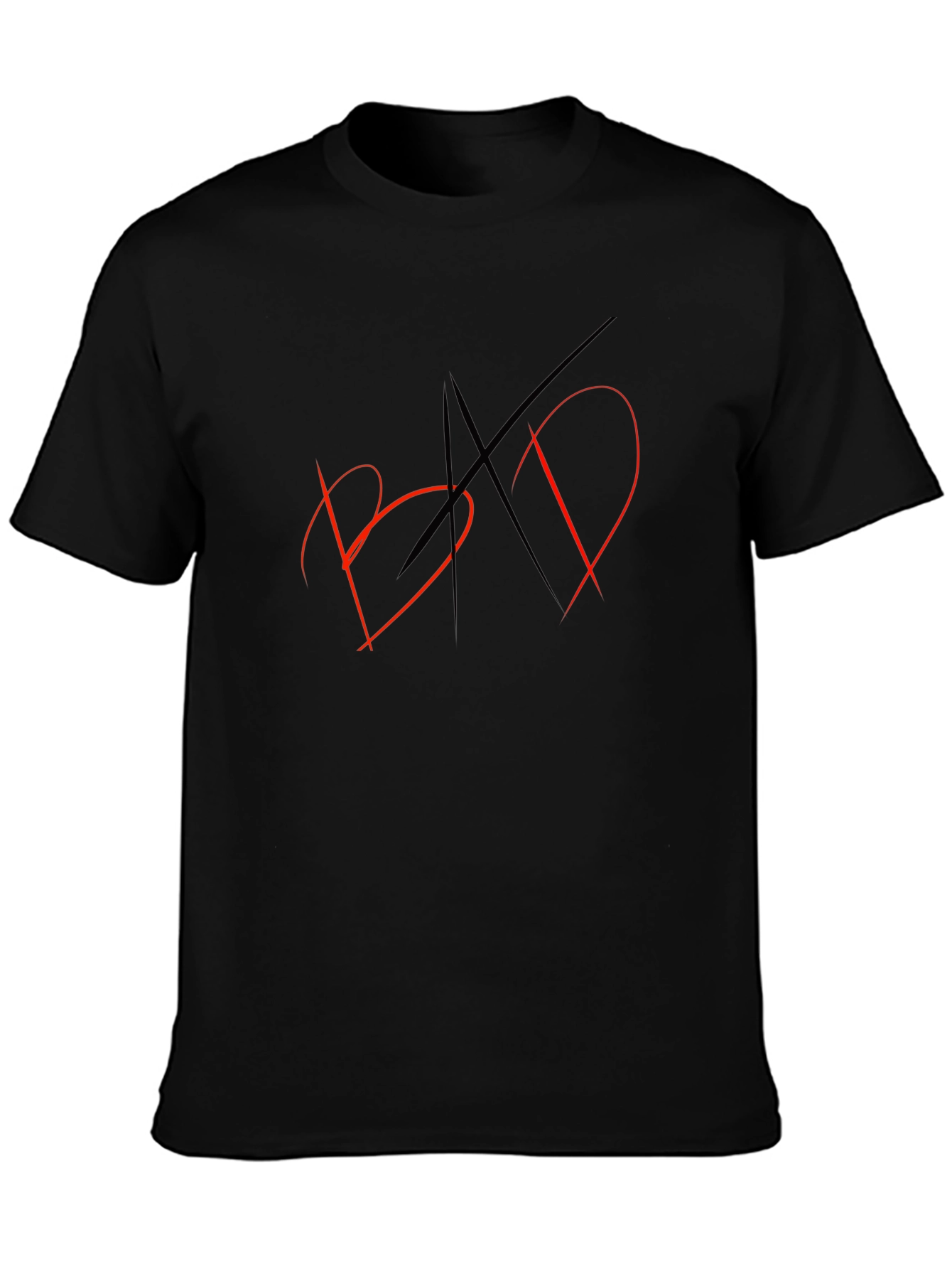 Mens Black Graphic T-Shirt - BAD Design
