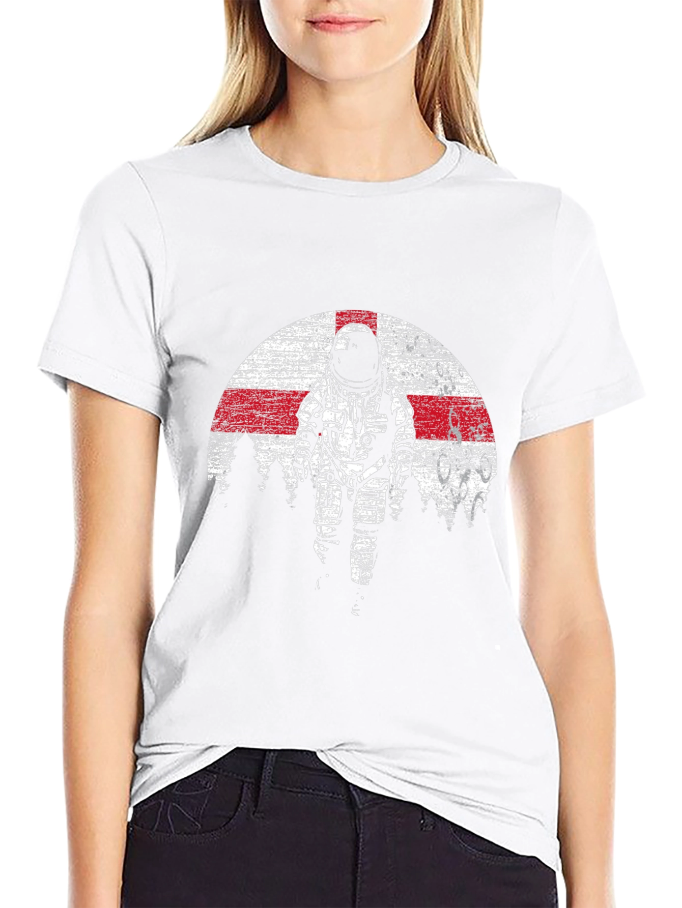 Astronaut England Flag Graphic Tee