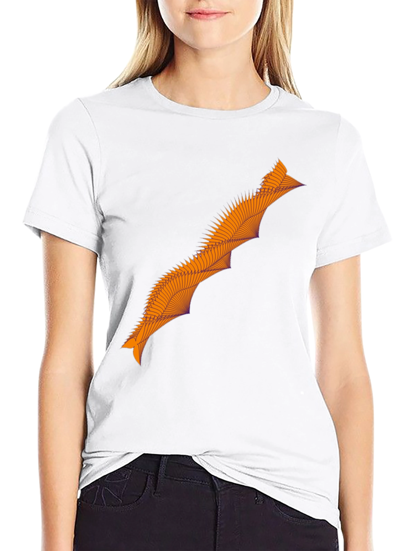 Abstract Geometric Graphic Tee - Stylish Black T-Shirt